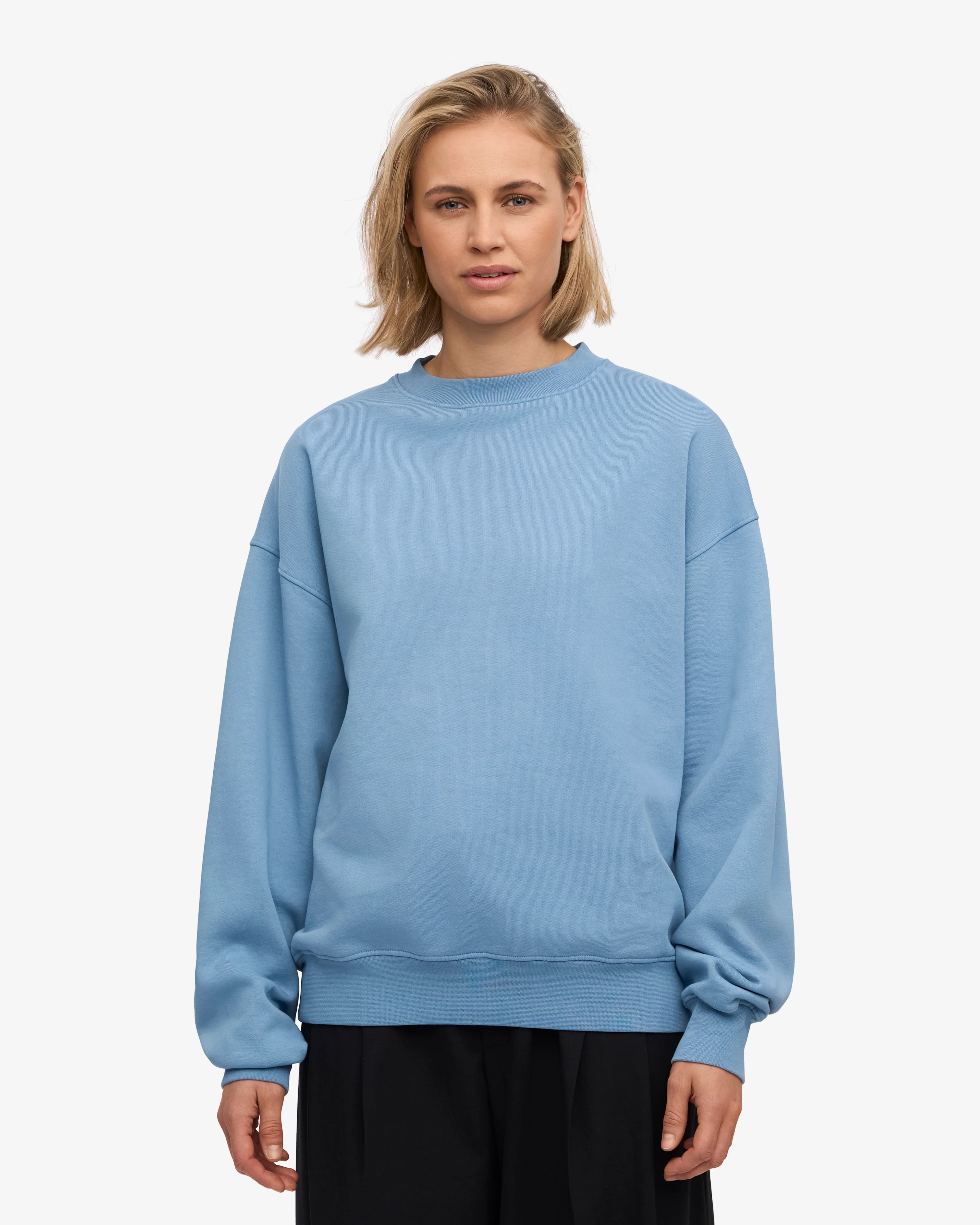 Organic Oversized Crew - Seaside Blue