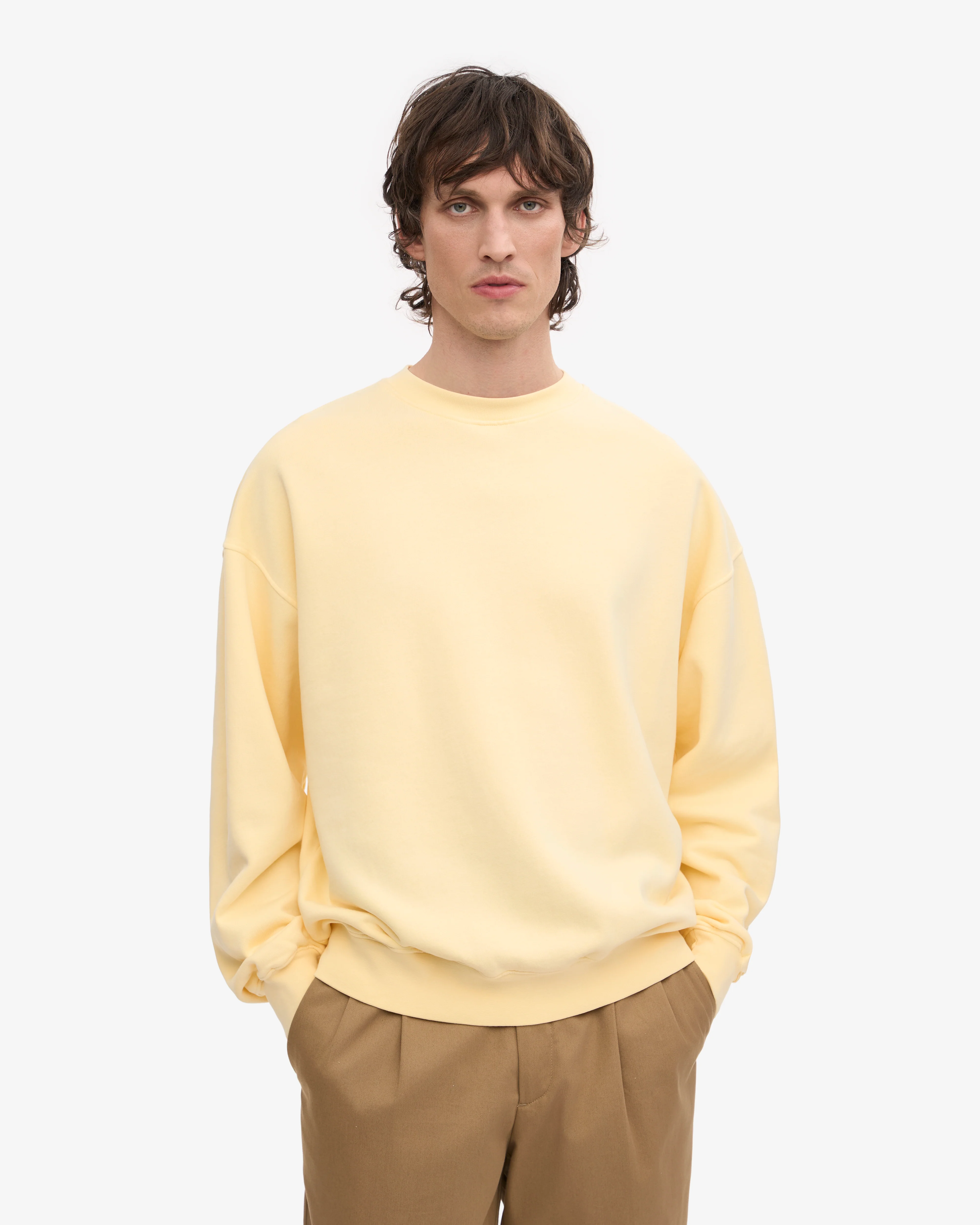 Organic Oversized Crew - Soft Yellow