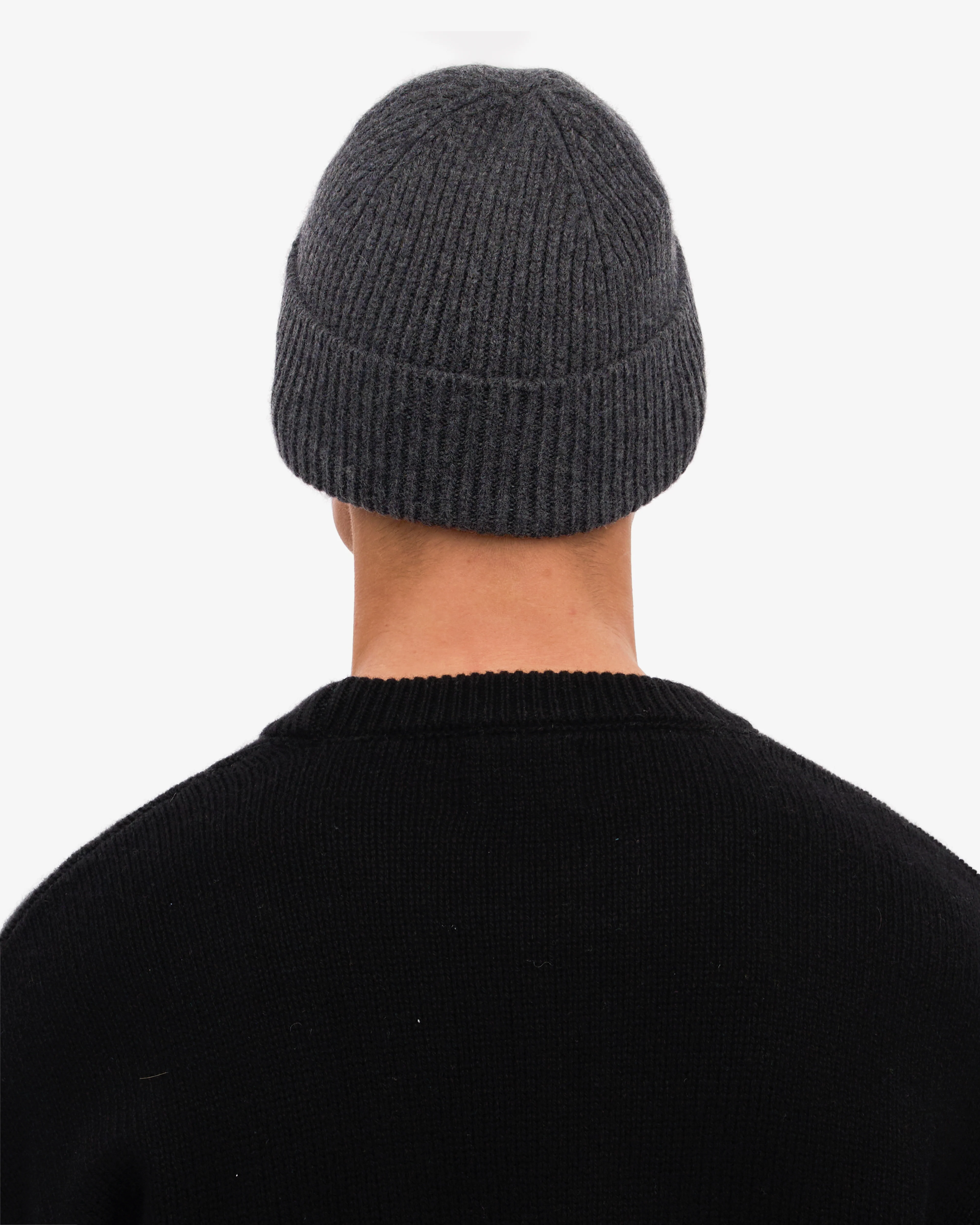 Merino Wool Beanie - Lava Grey