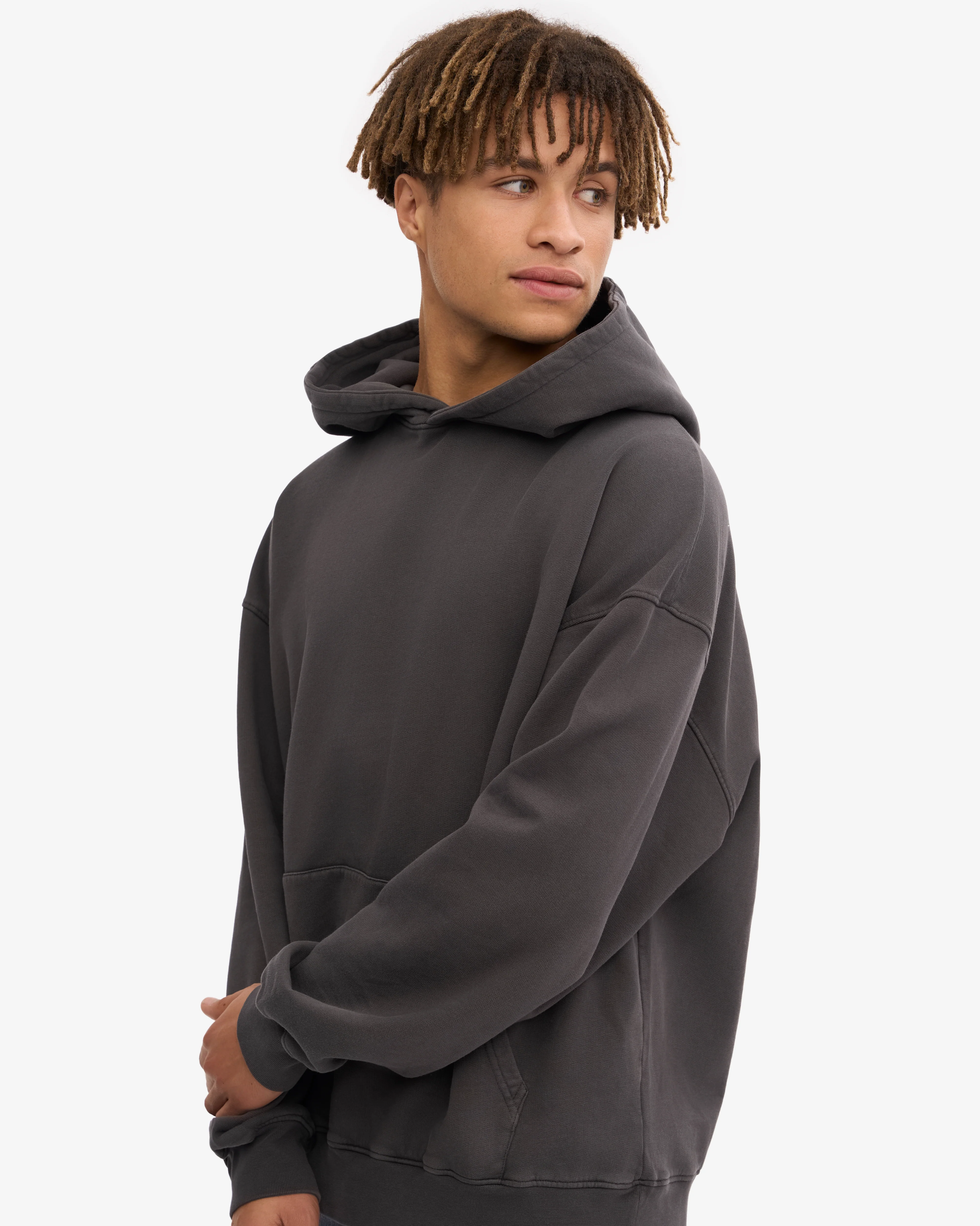 Organic Oversized Hood - Lava Grey