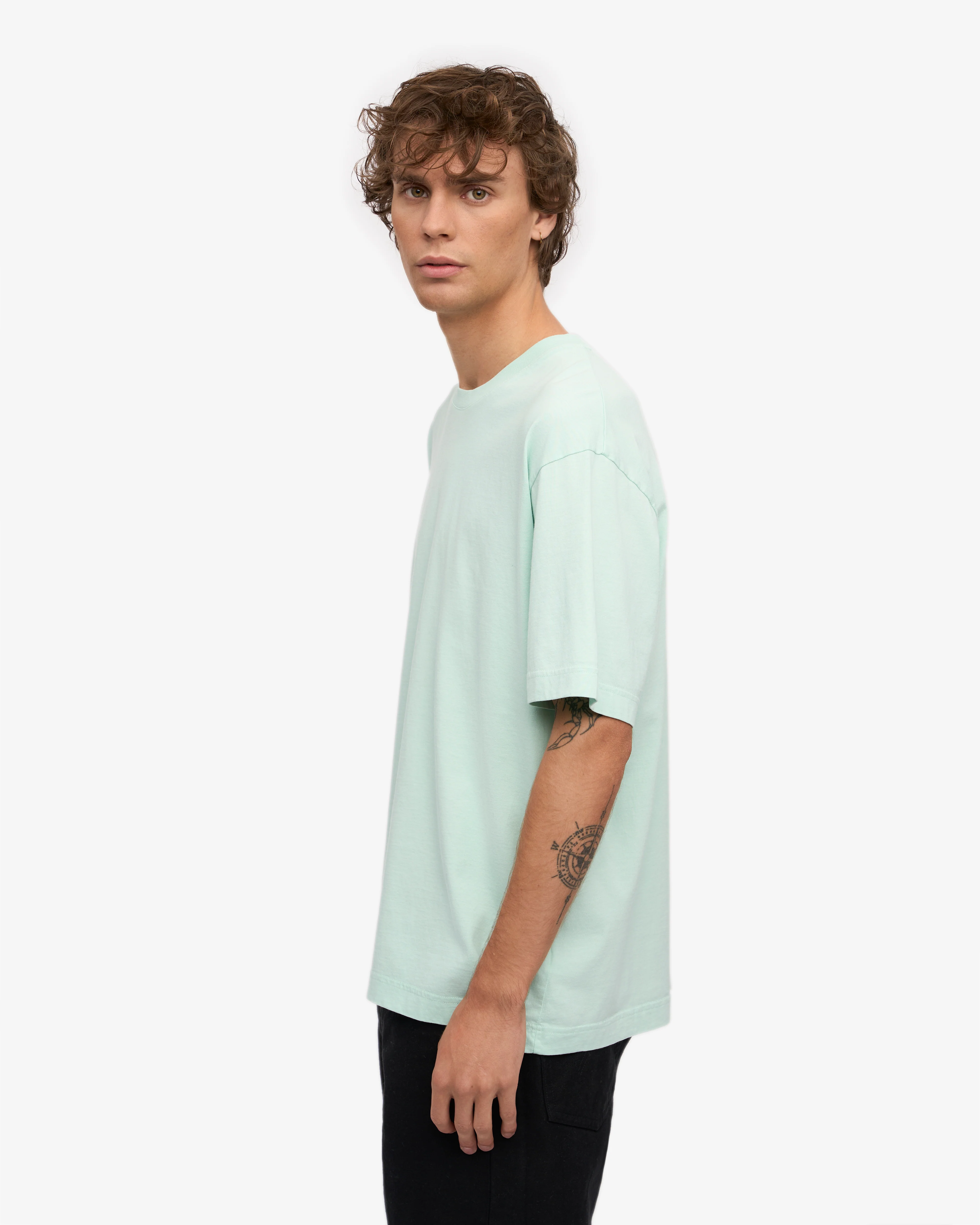 Oversized Organic T-Shirt - Light Aqua