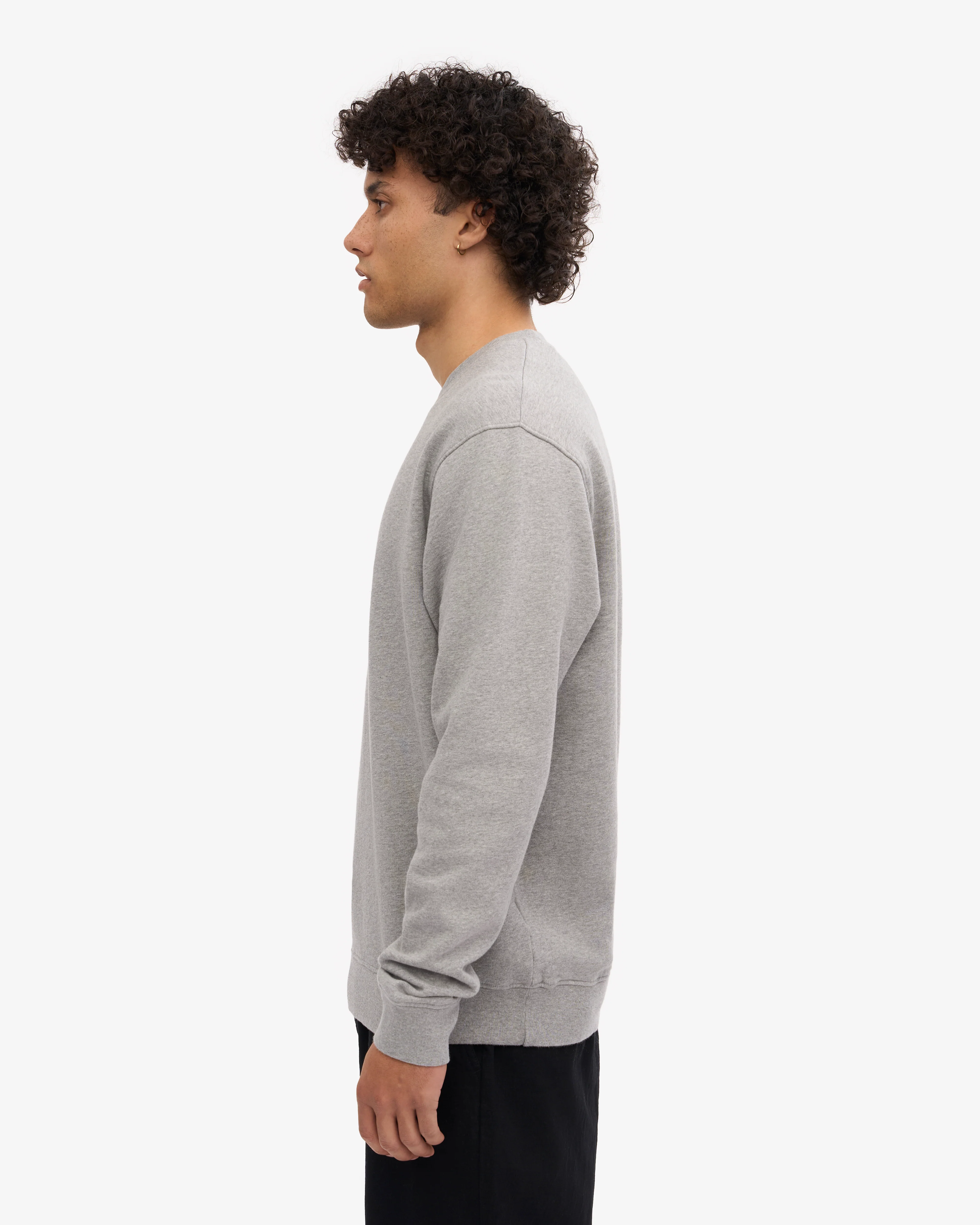 Classic Organic Crew - Heather Grey