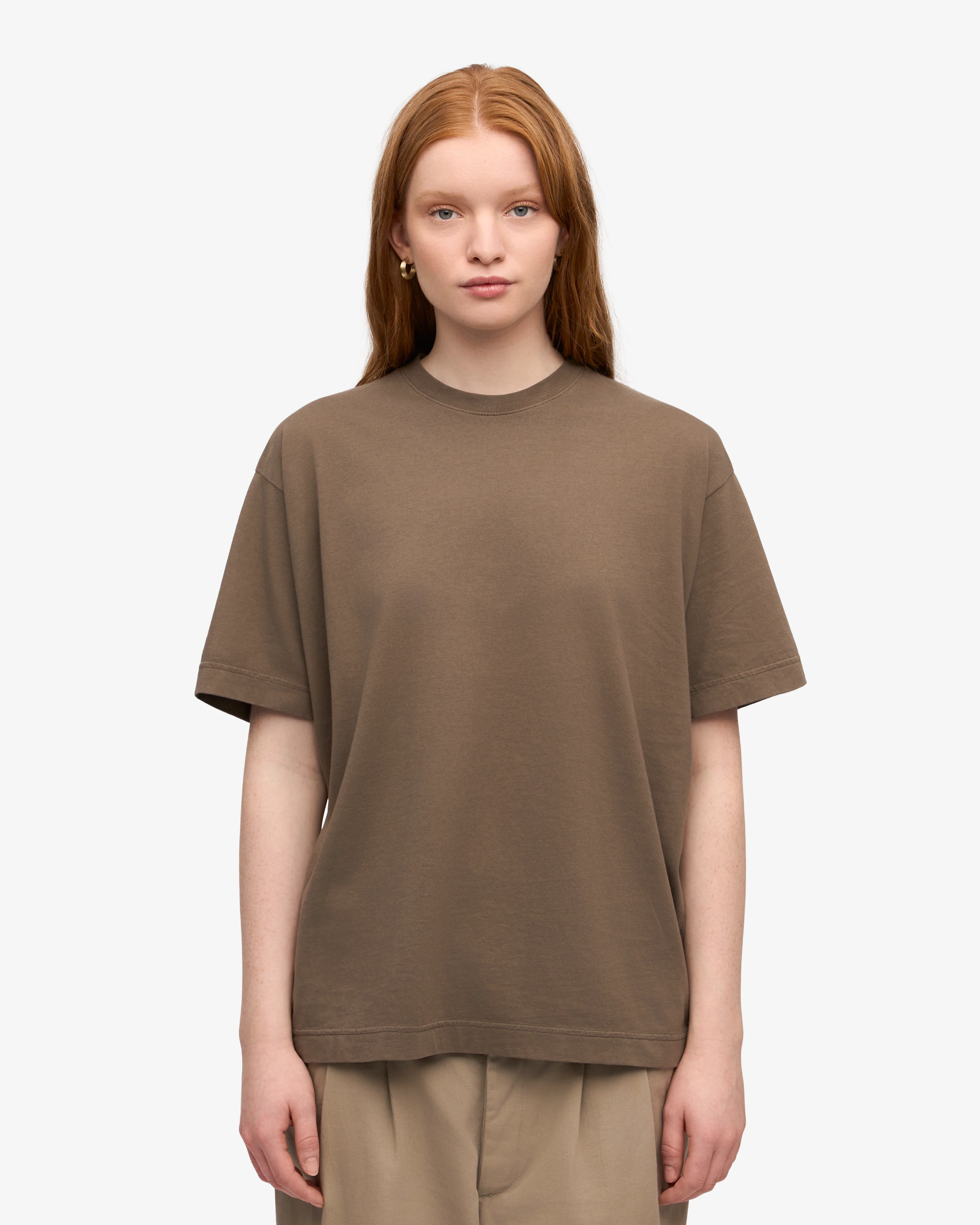 Oversized Organic T-Shirt - Cedar Brown