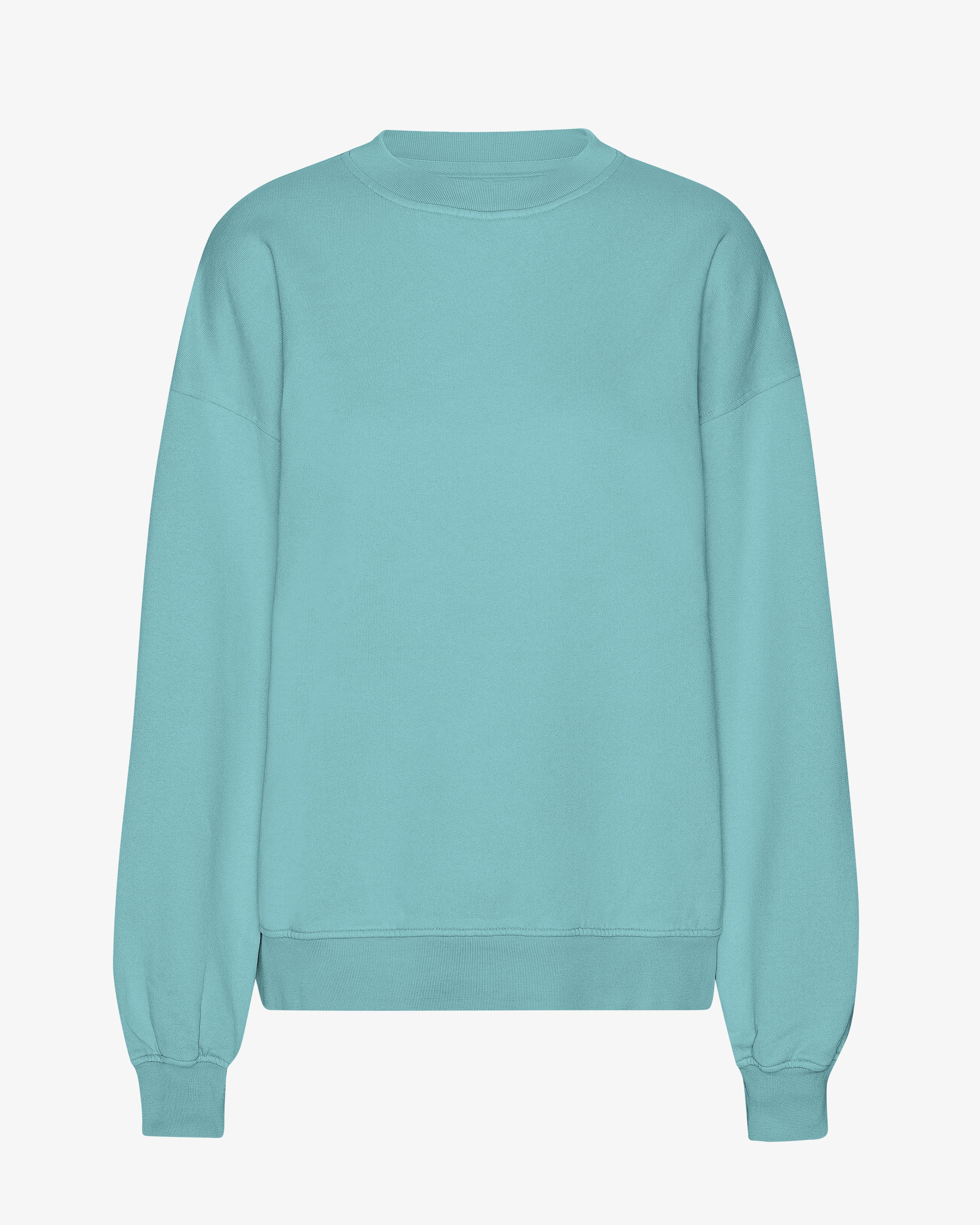 Organic Oversized Crew - Teal Blue
