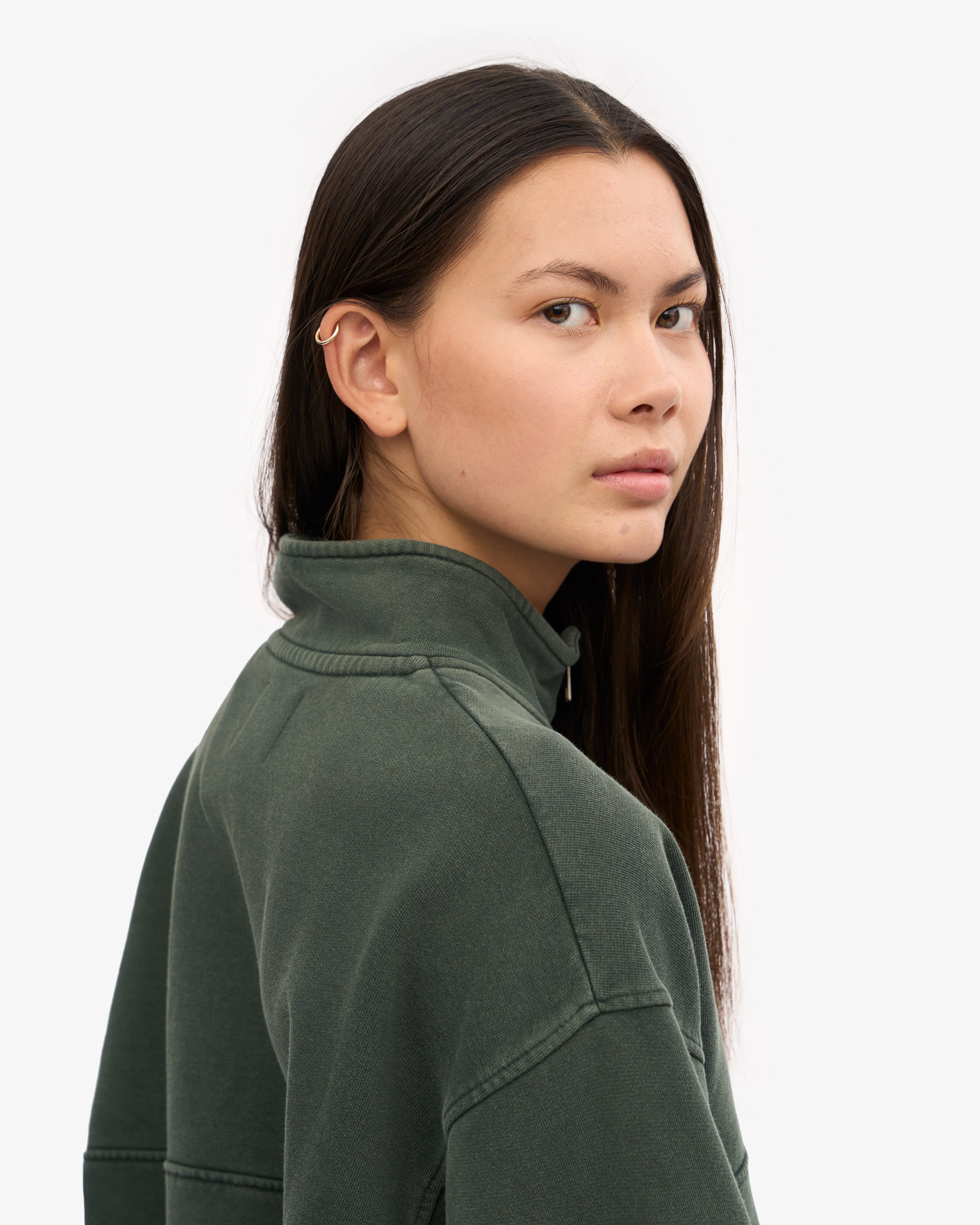 Organic Quarter Zip - Midnight Forest
