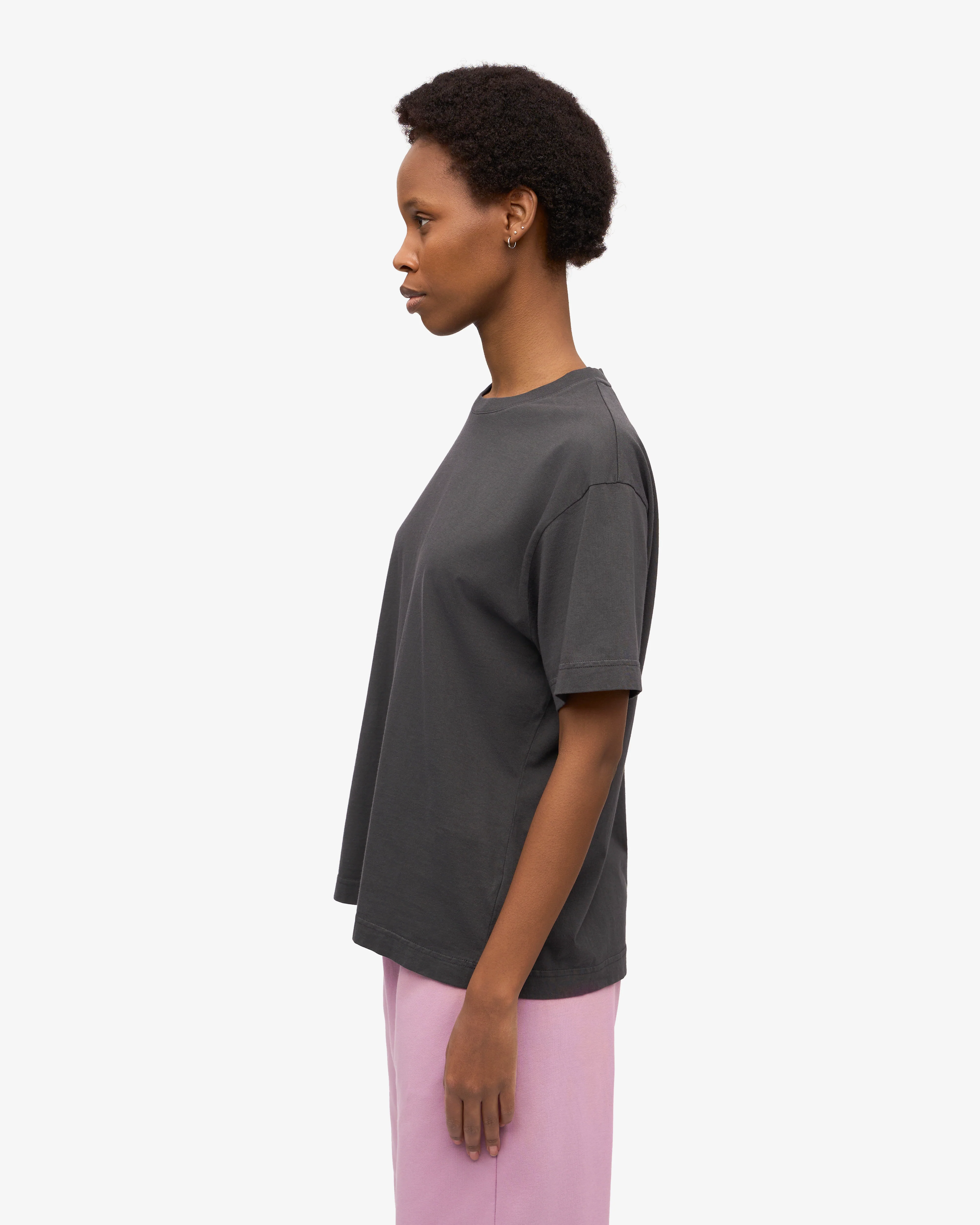 Oversized Organic T-Shirt - Lava Grey
