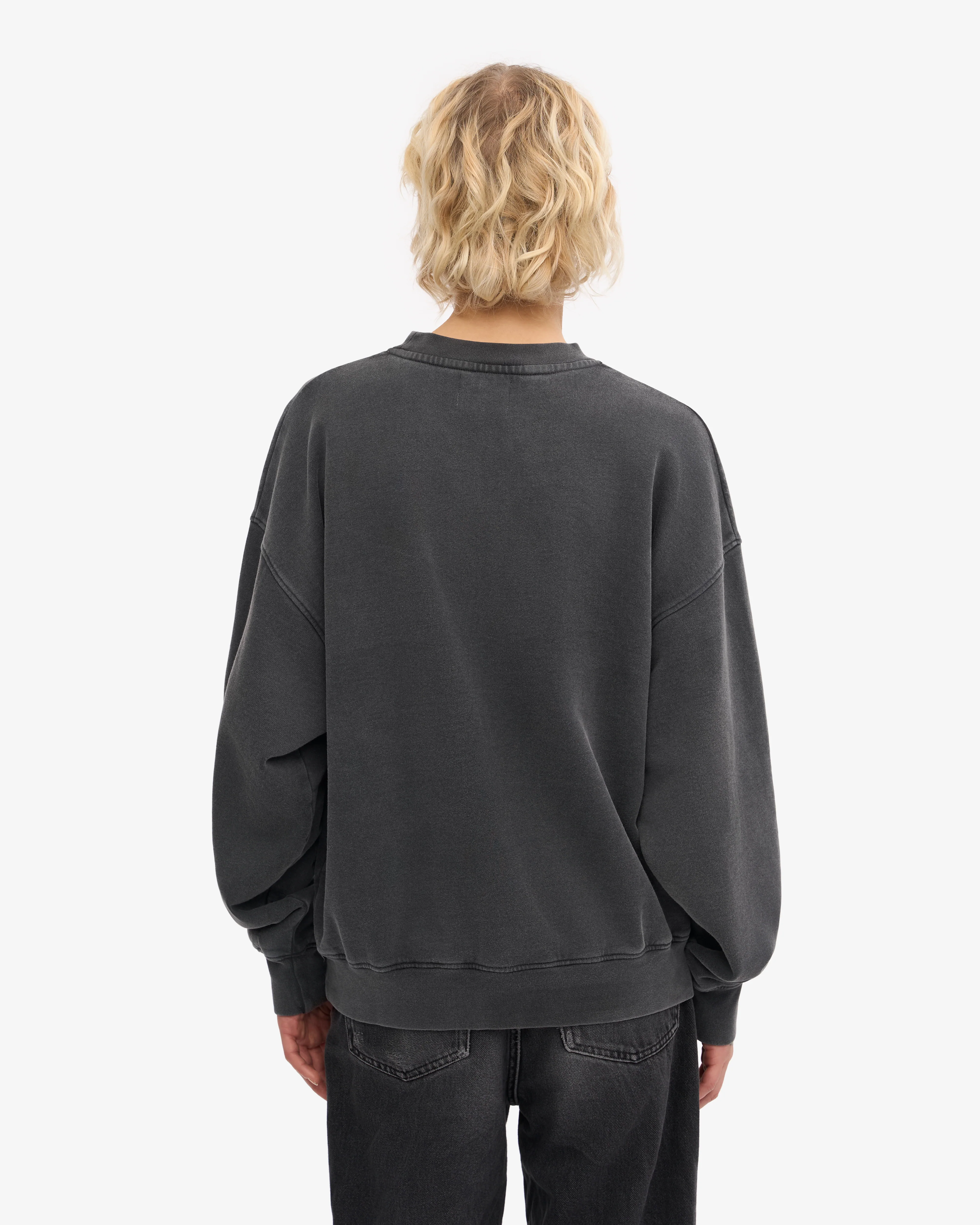 Organic Oversized Crew - Faded Black