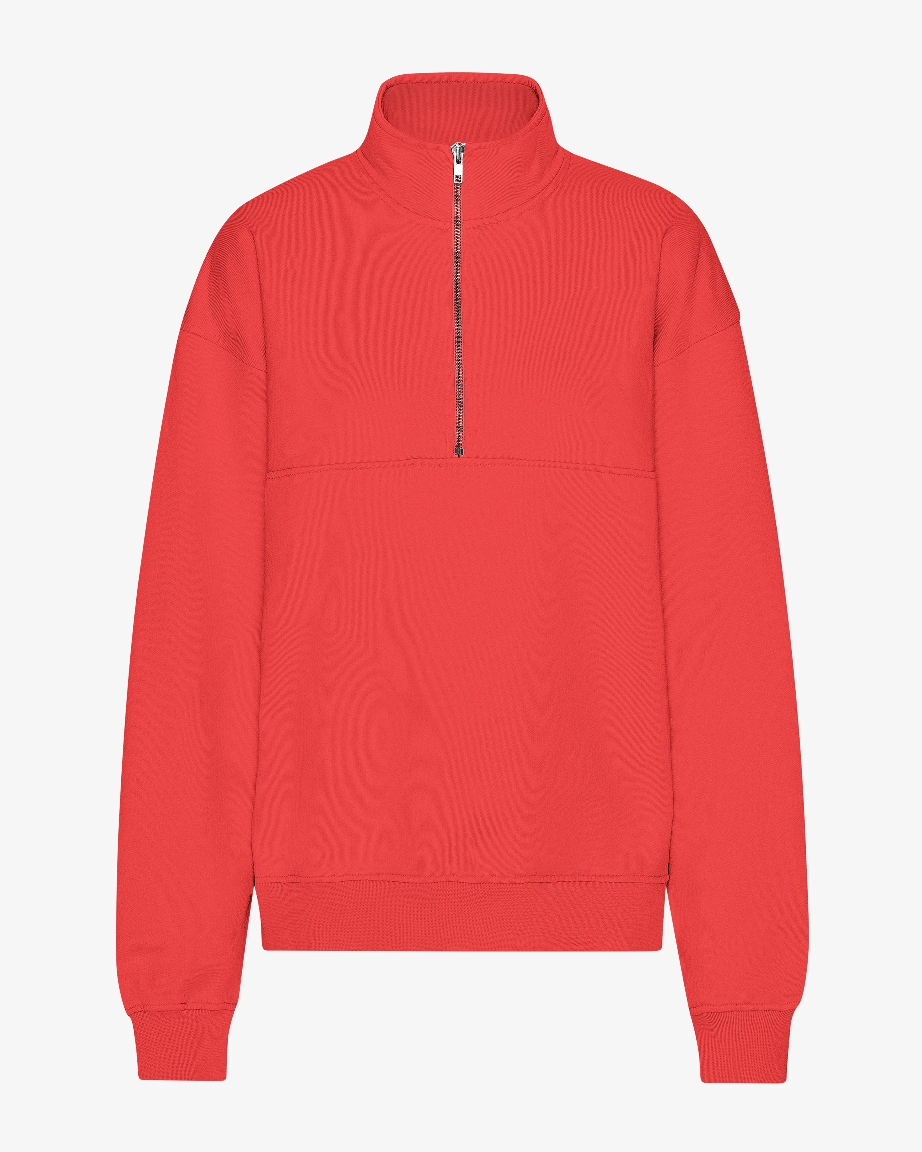 Organic Quarter Zip - Red Tangerine