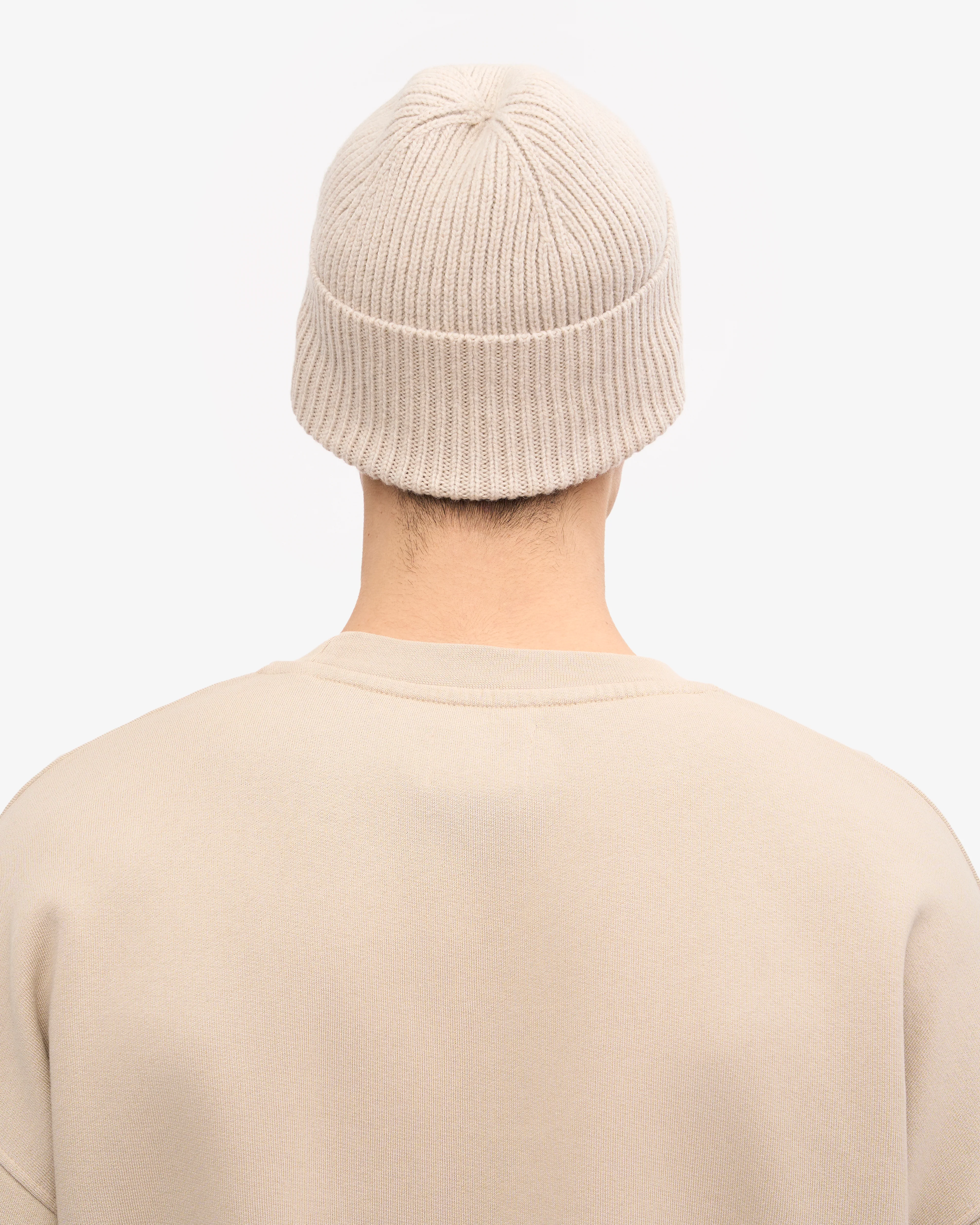 Merino Wool Beanie - Ivory White
