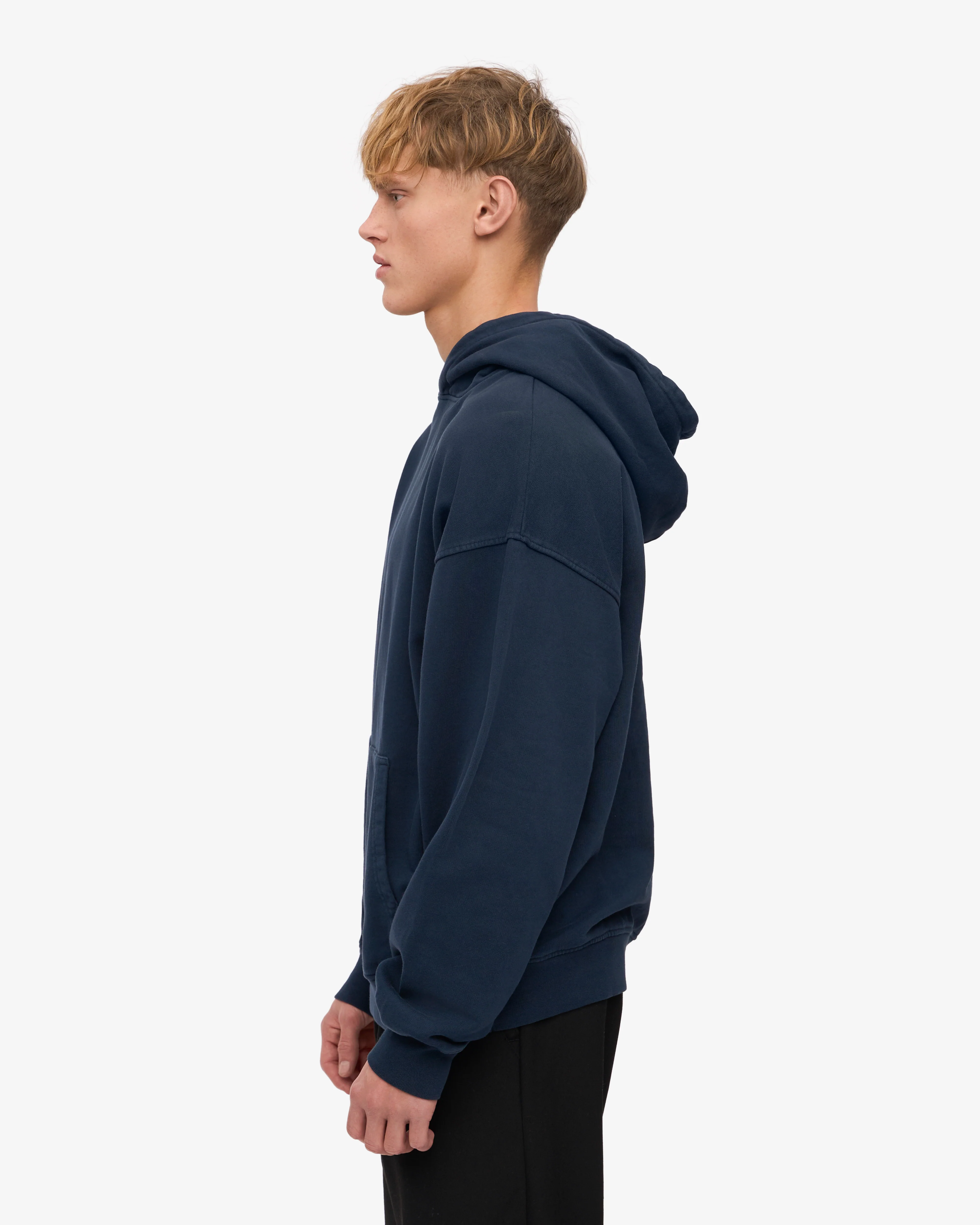 Organic Oversized Hood - Navy Blue