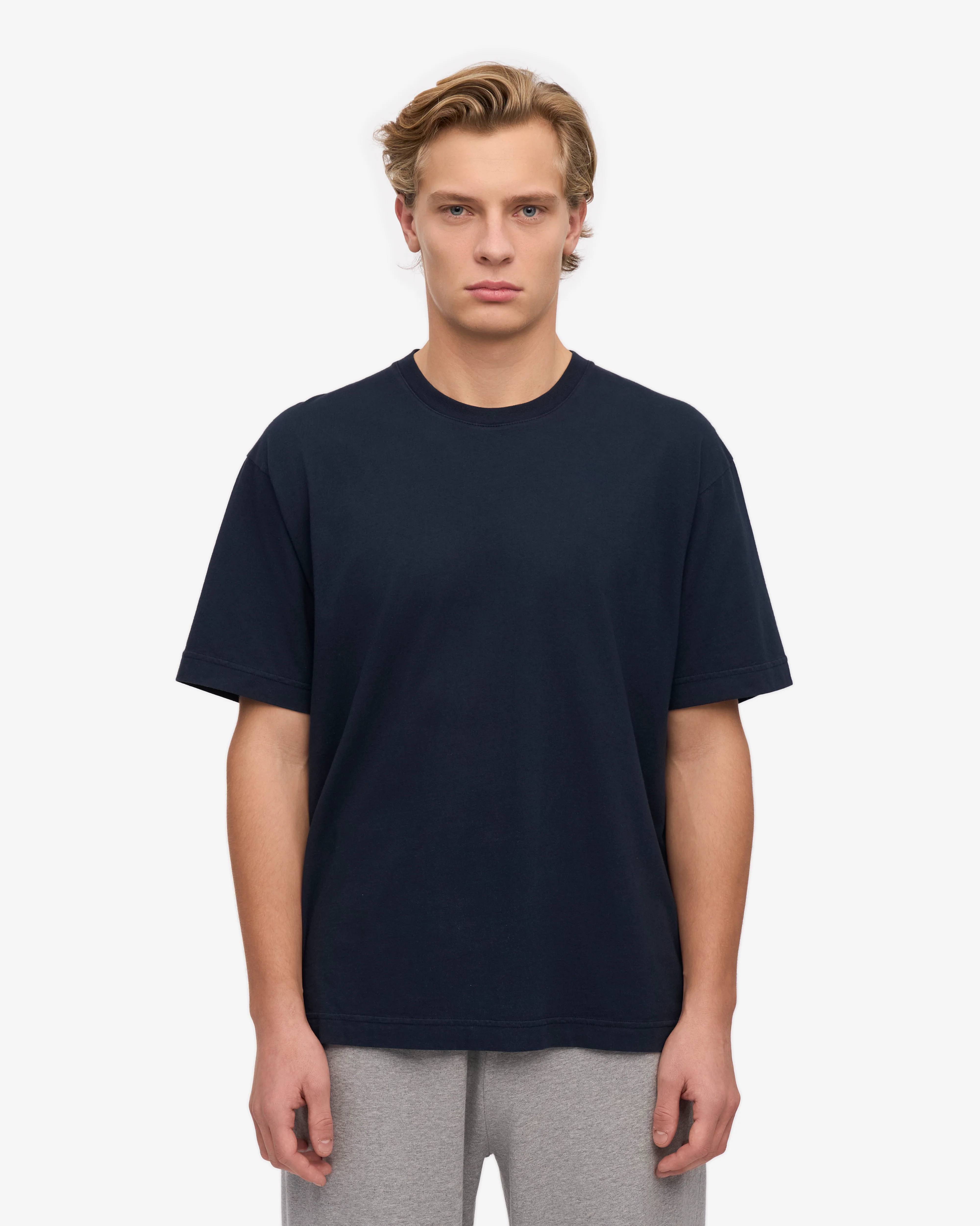 Oversized Organic T-Shirt - Navy Blue