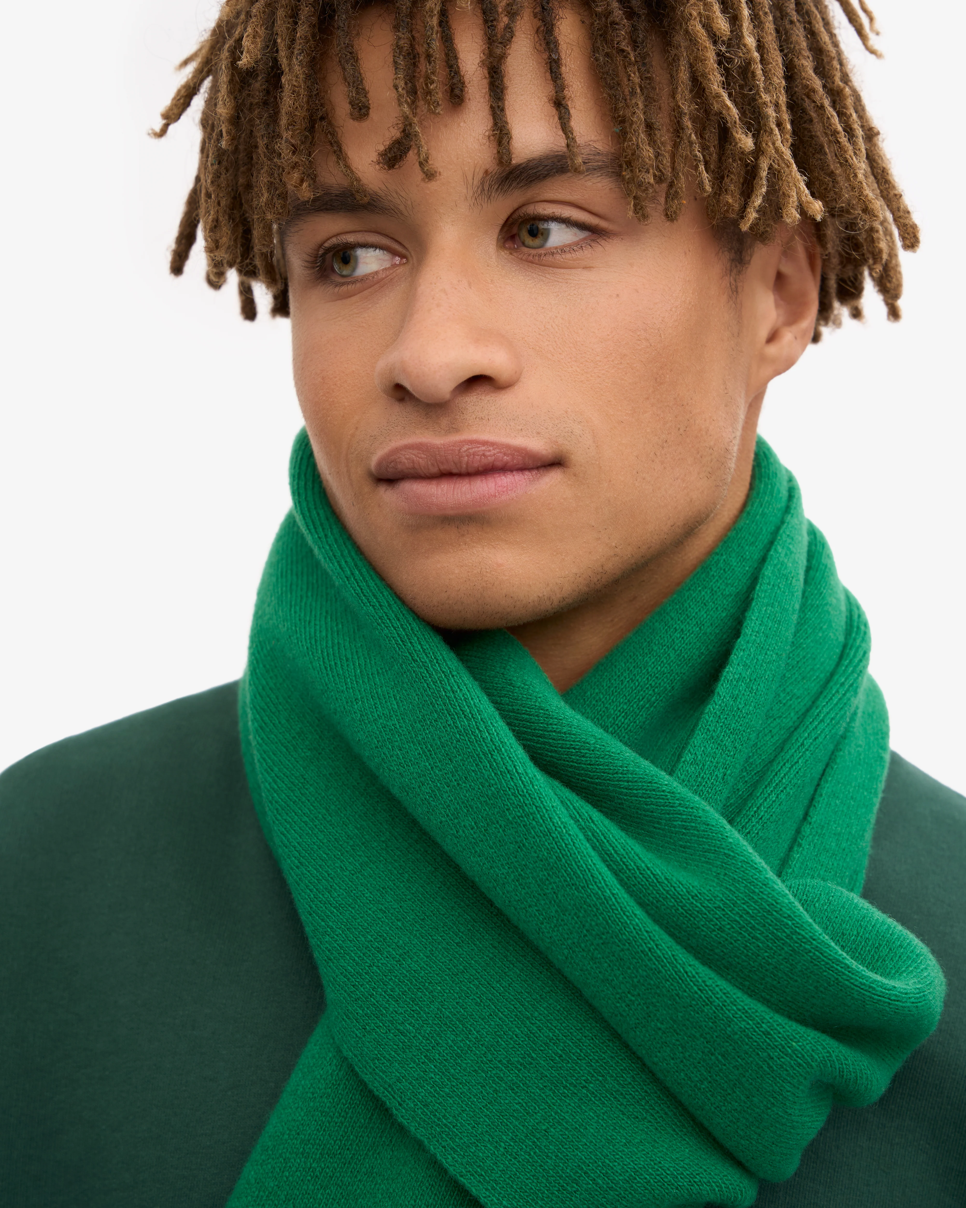 Merino Wool Scarf - Kelly Green
