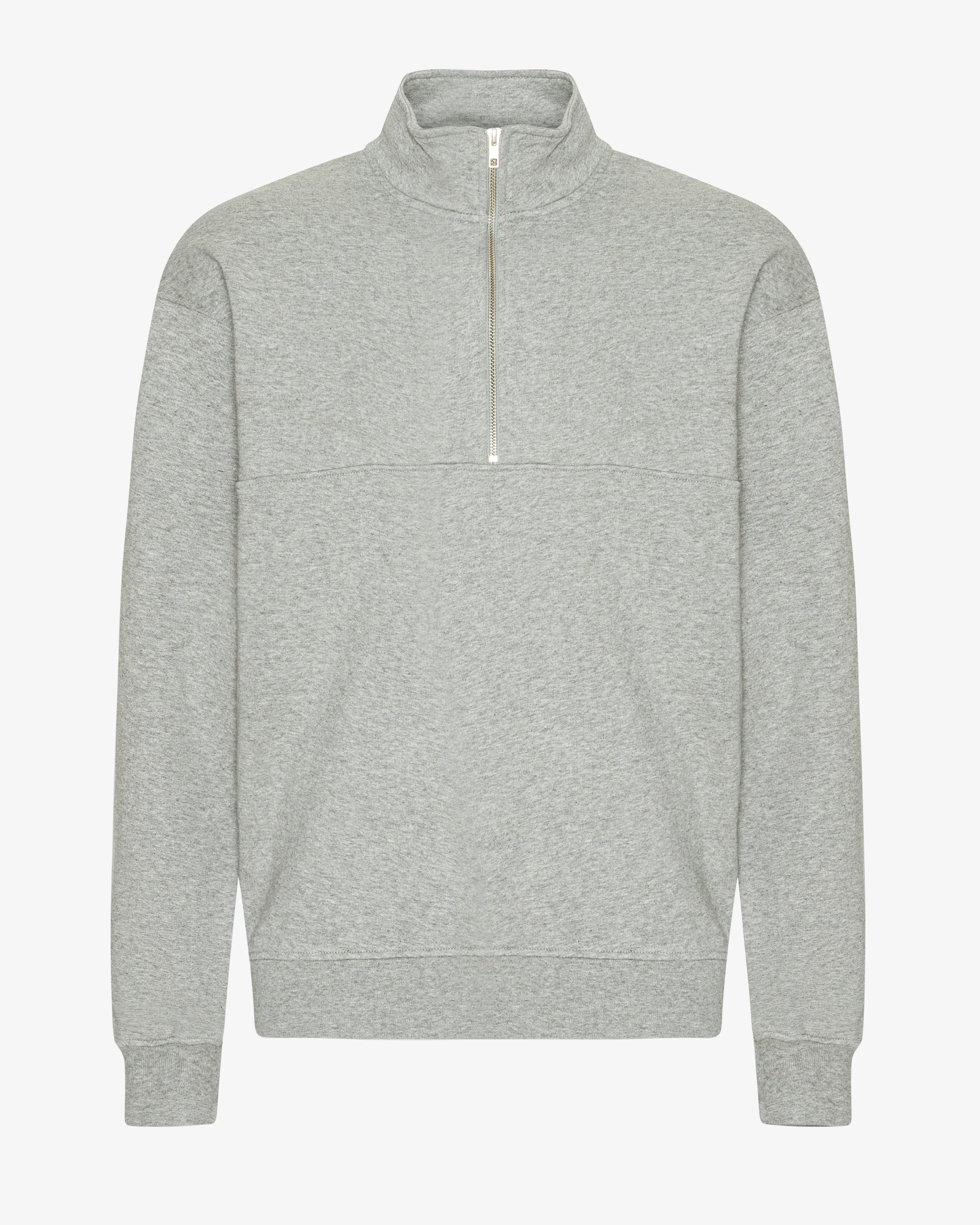 Organic Quarter Zip - Heather Grey