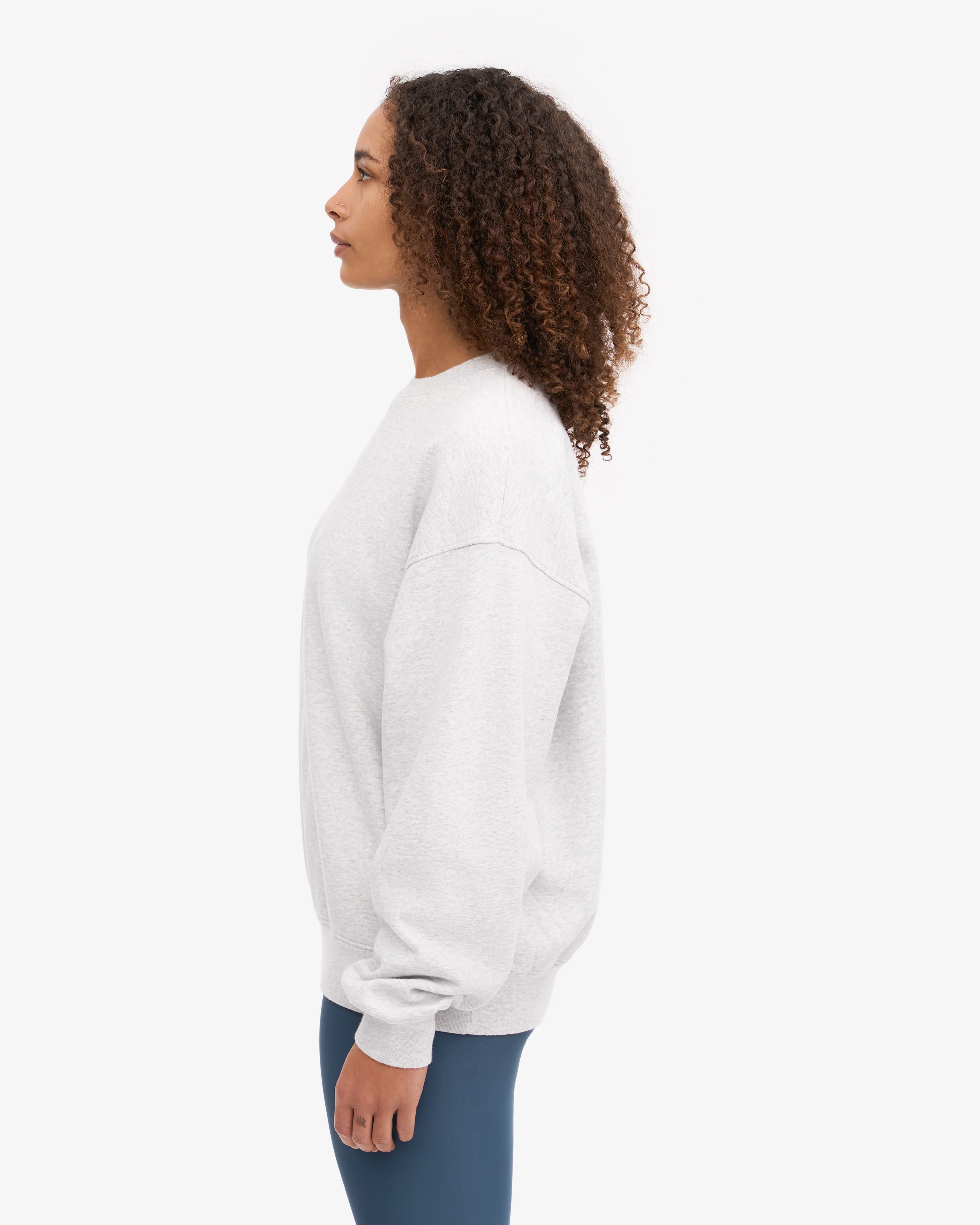 Organic Oversized Crew - Snow Melange
