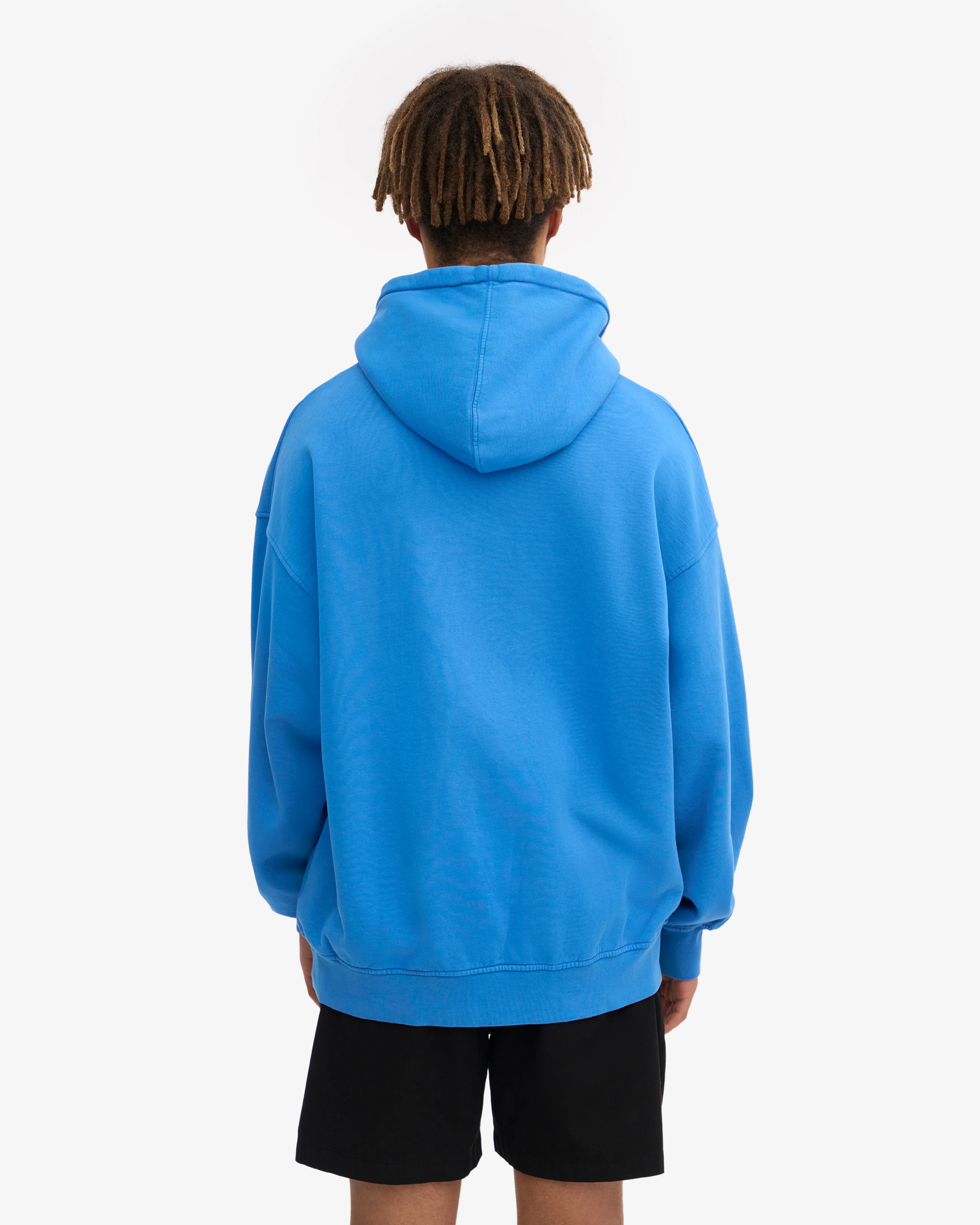 Organic Oversized Hood - Pacific Blue