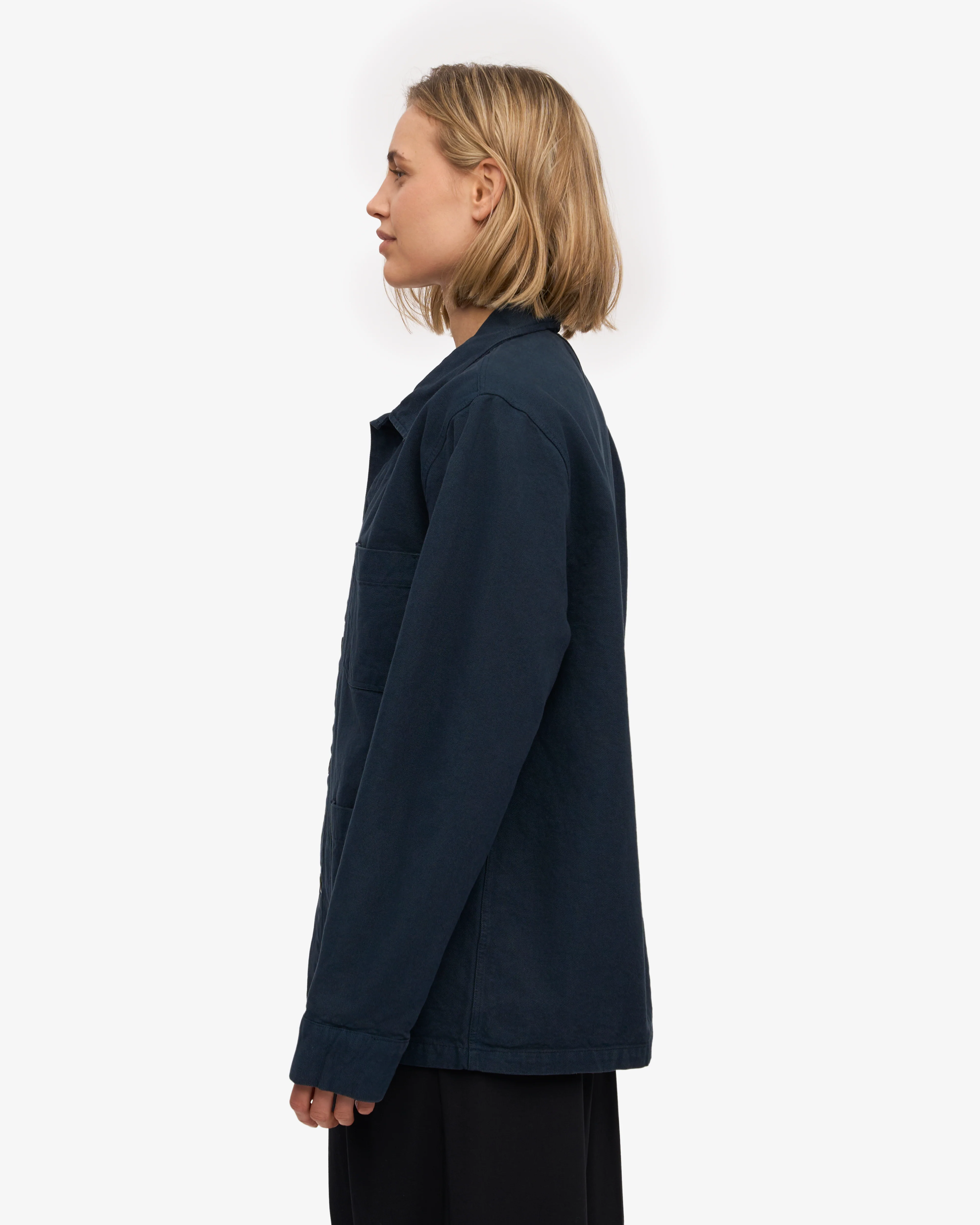 Organic Workwear Jacket - Navy Blue