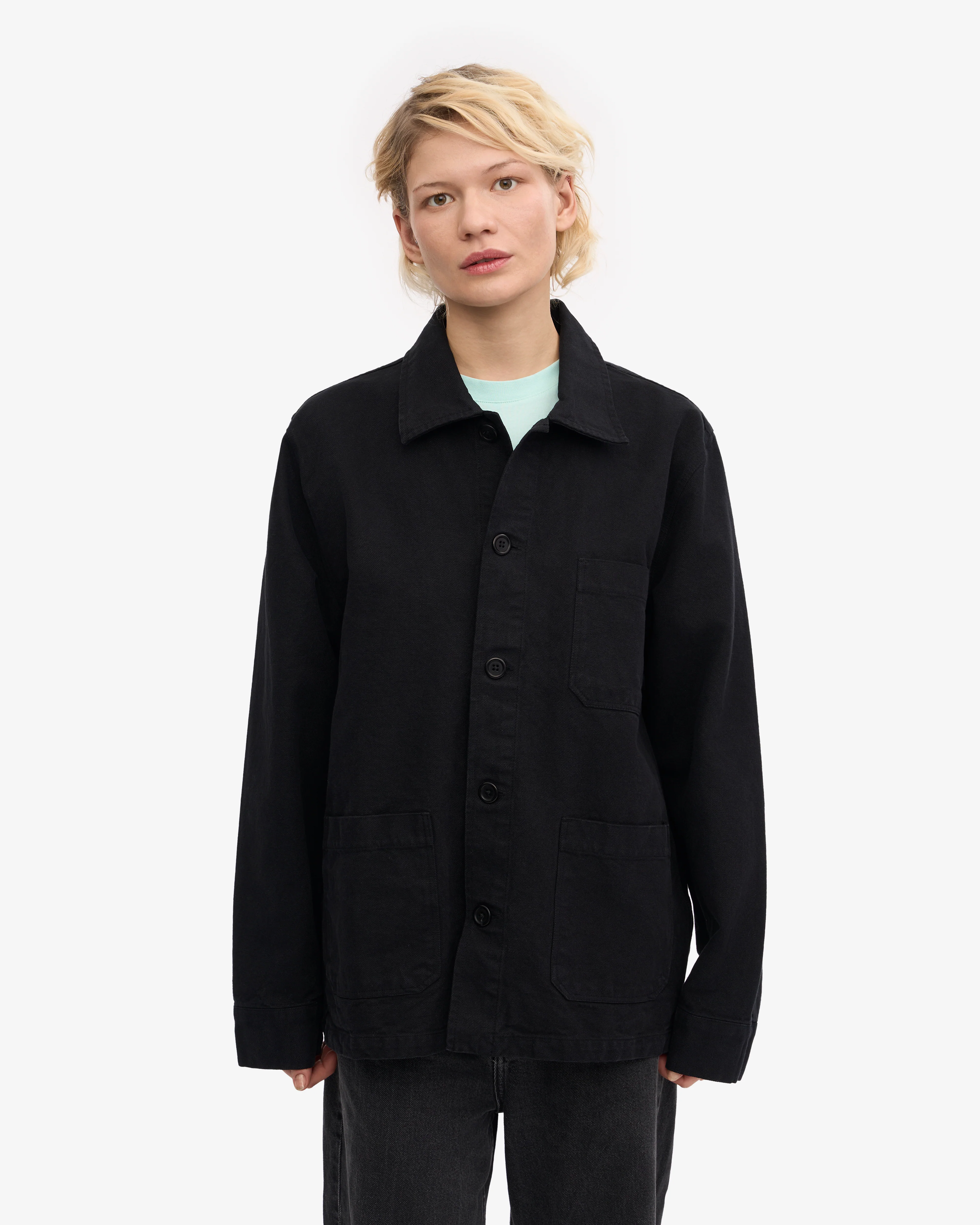 Organic Workwear Jacket - Deep Black