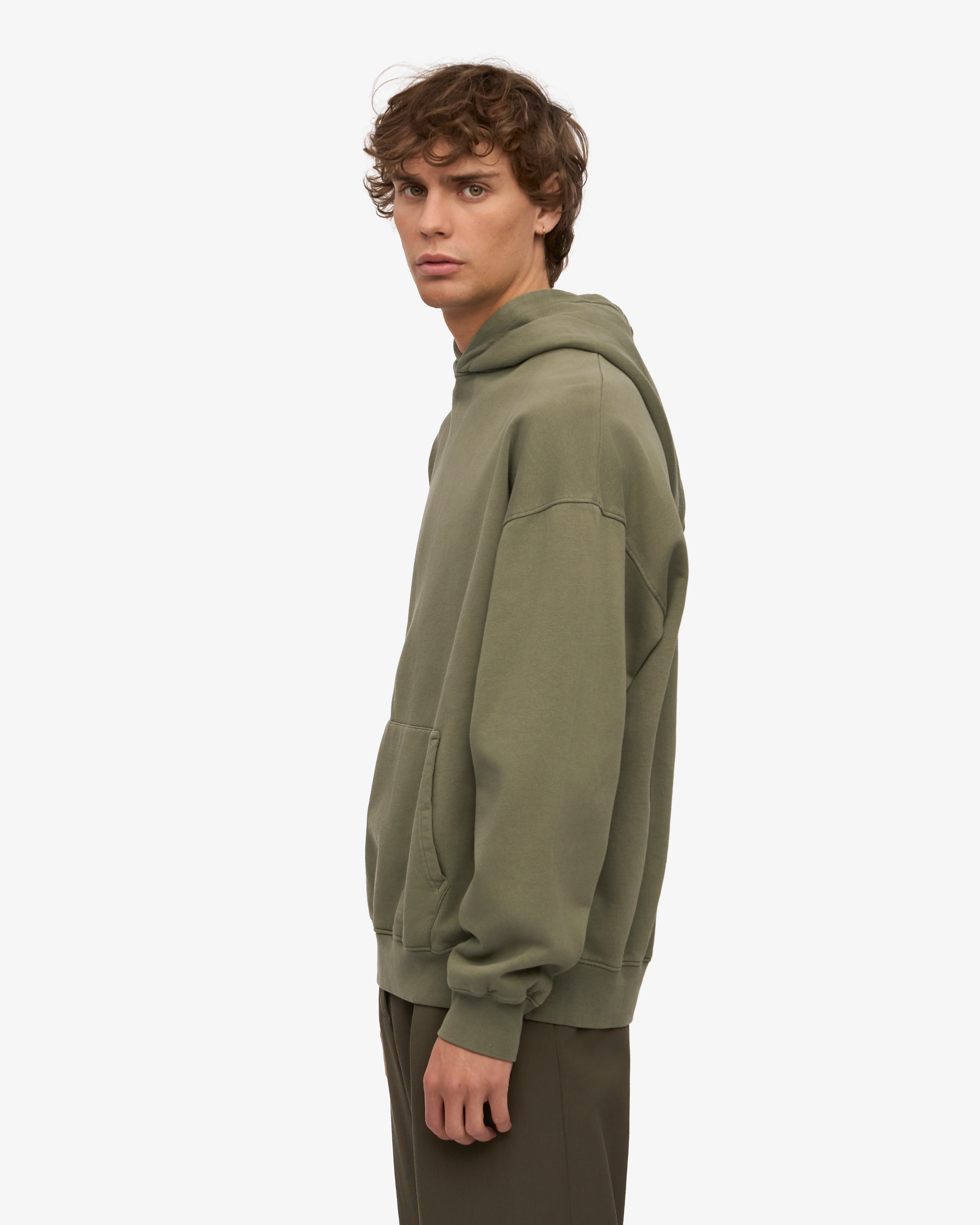Organic Oversized Hood - Dusty Olive