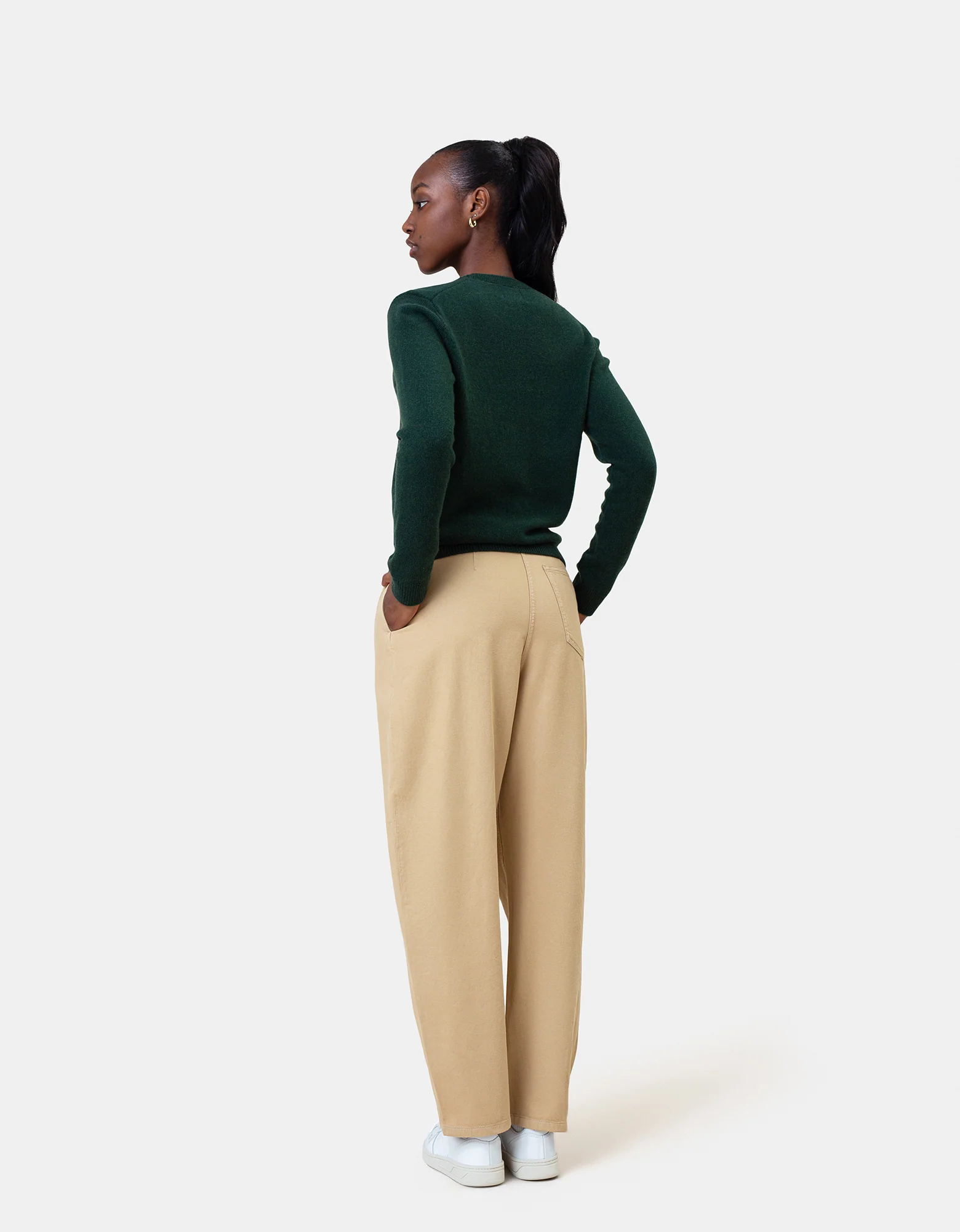 Women Classic Merino Wool Crew - Burned Yellow