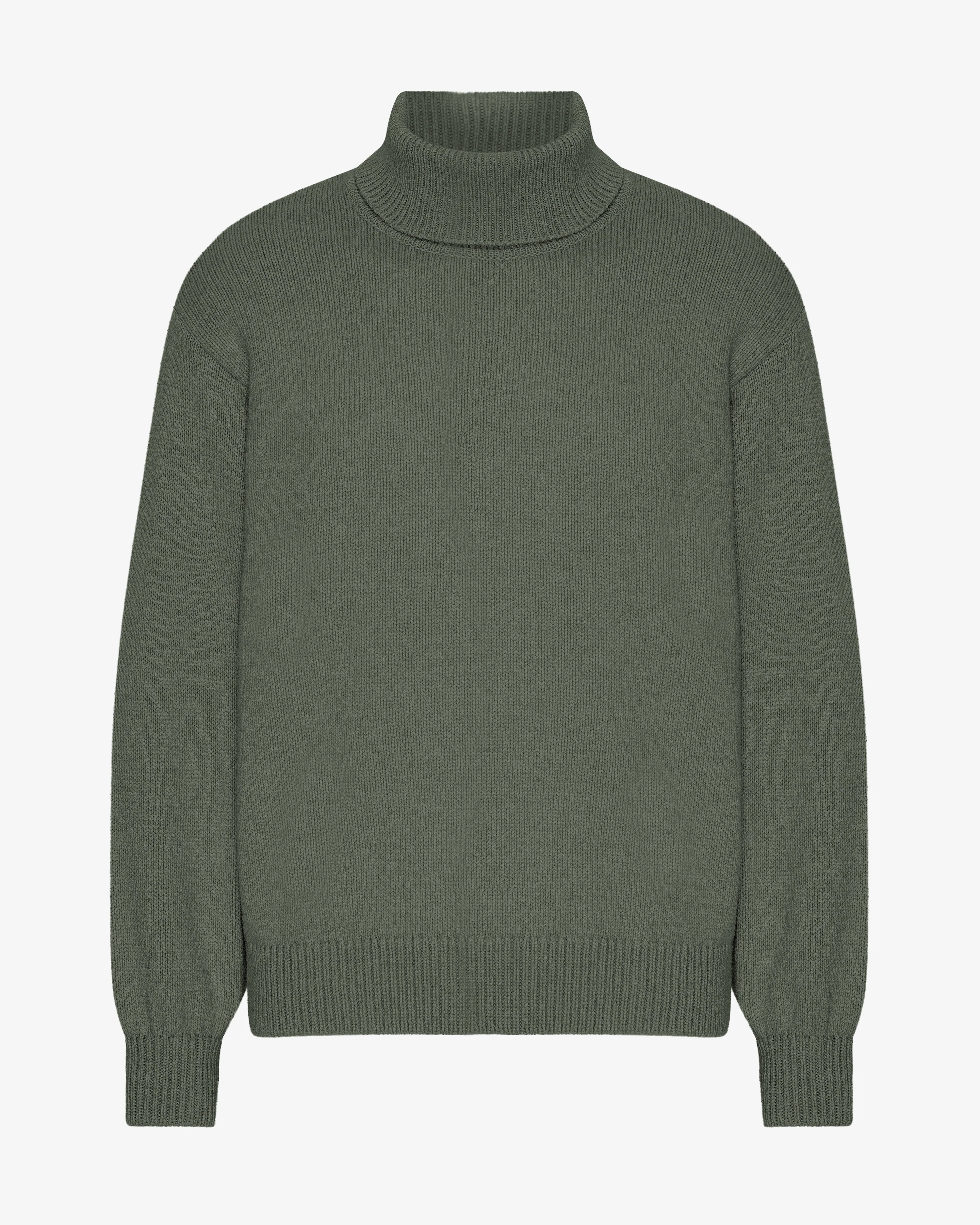 Merino Wool Turtleneck - Dusty Olive