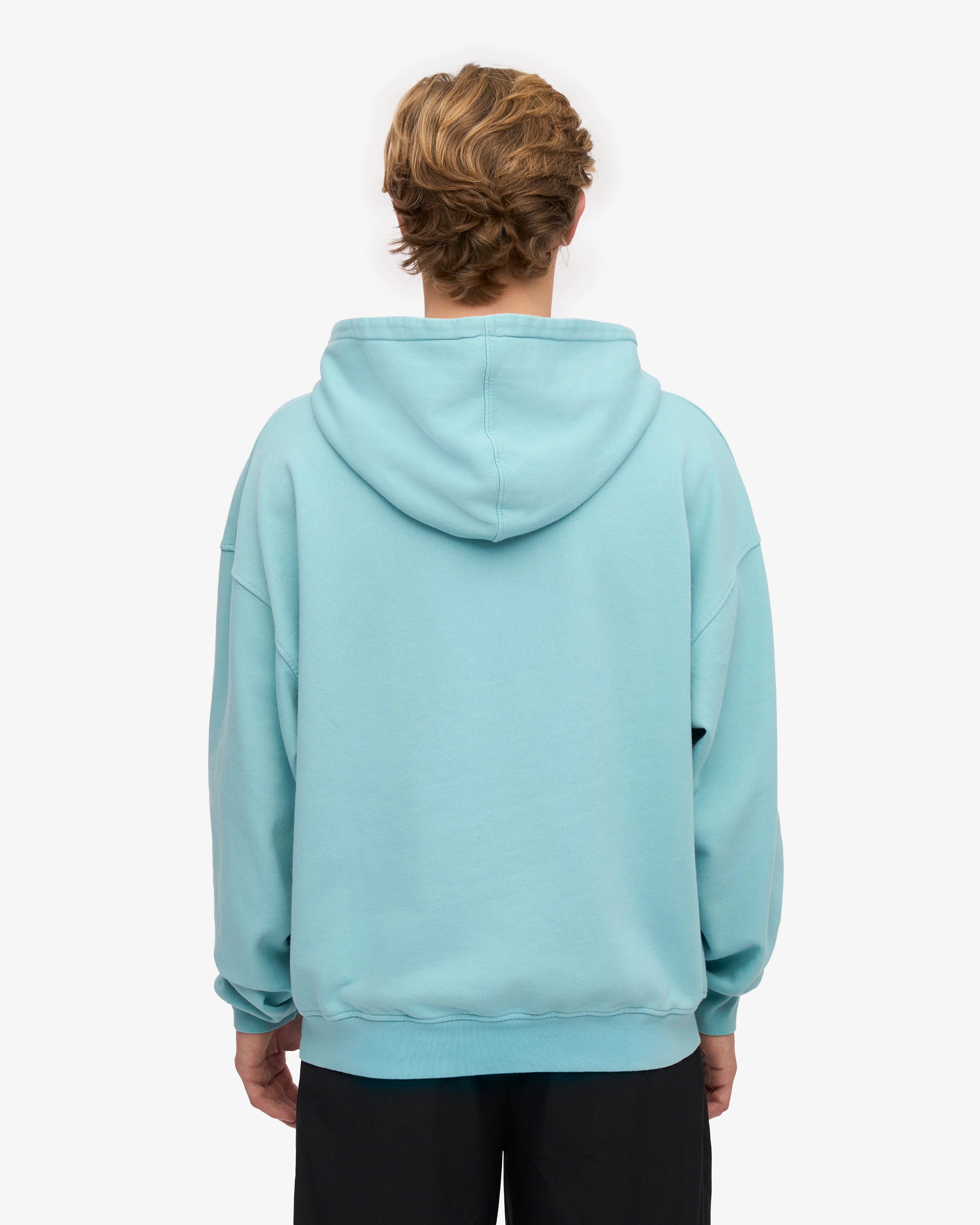 Organic Oversized Hood - Teal Blue