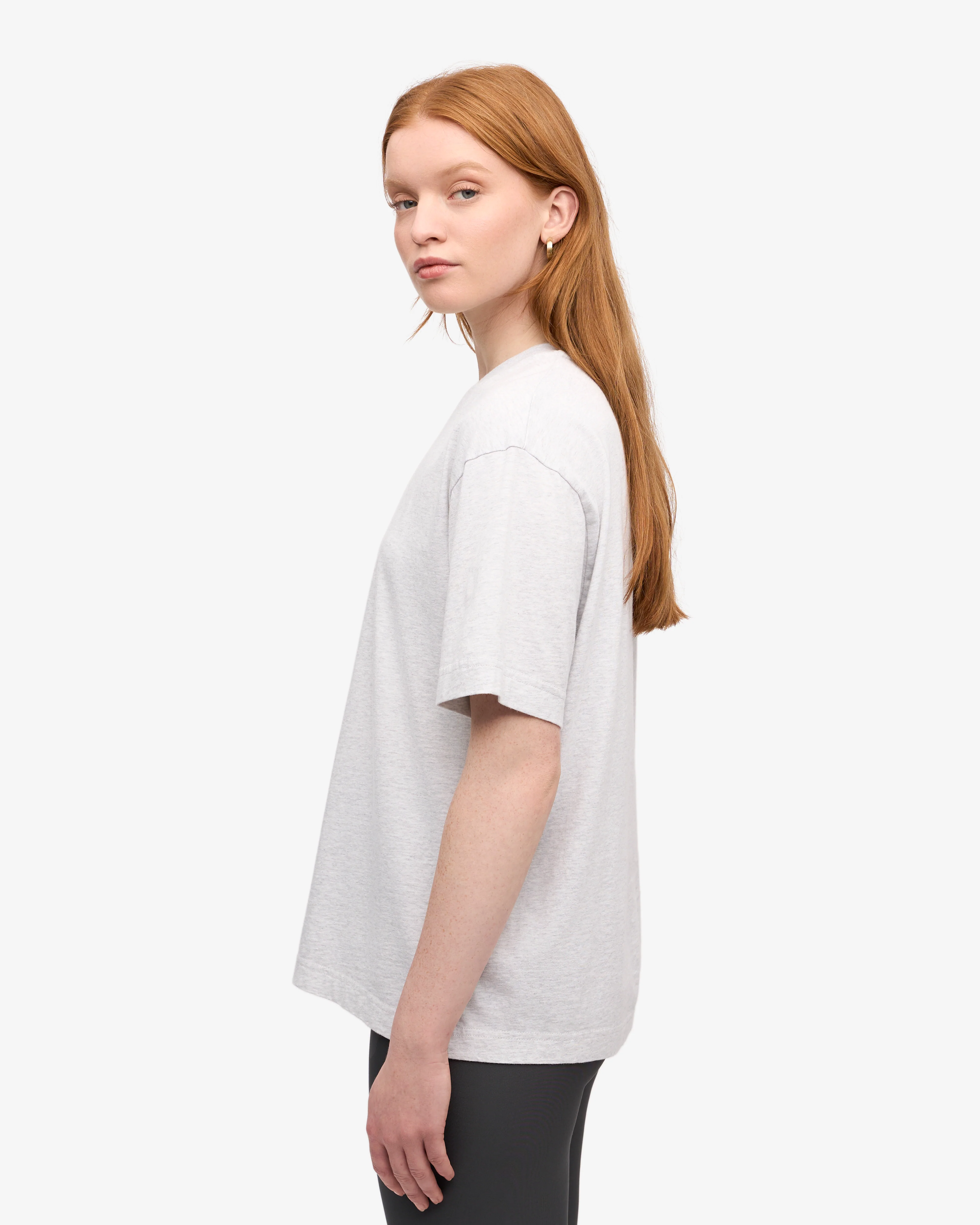 Oversized Organic T-Shirt - Snow Melange