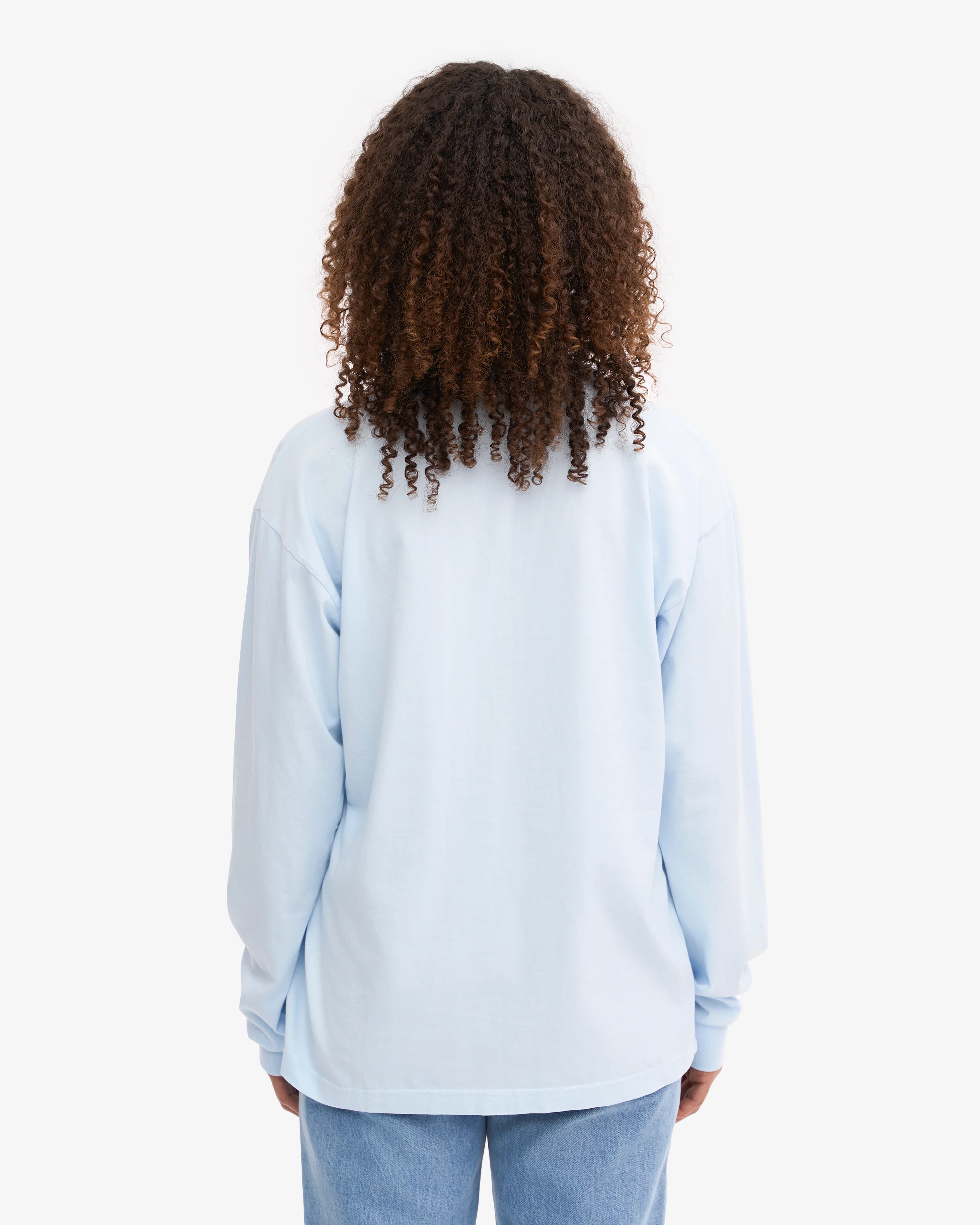 Oversized Organic LS T-Shirt - Polar Blue