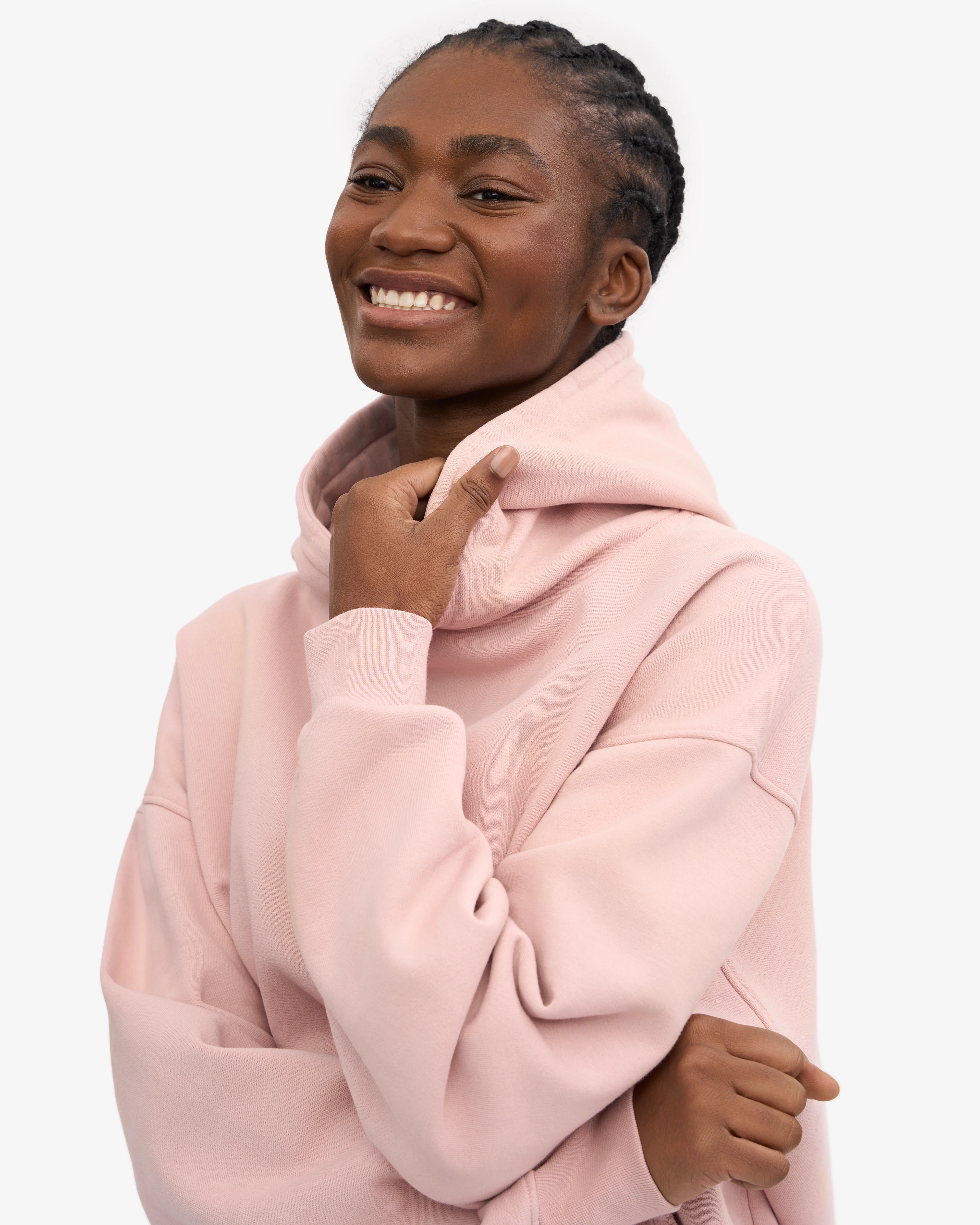 Organic Oversized Hood - Faded Pink
