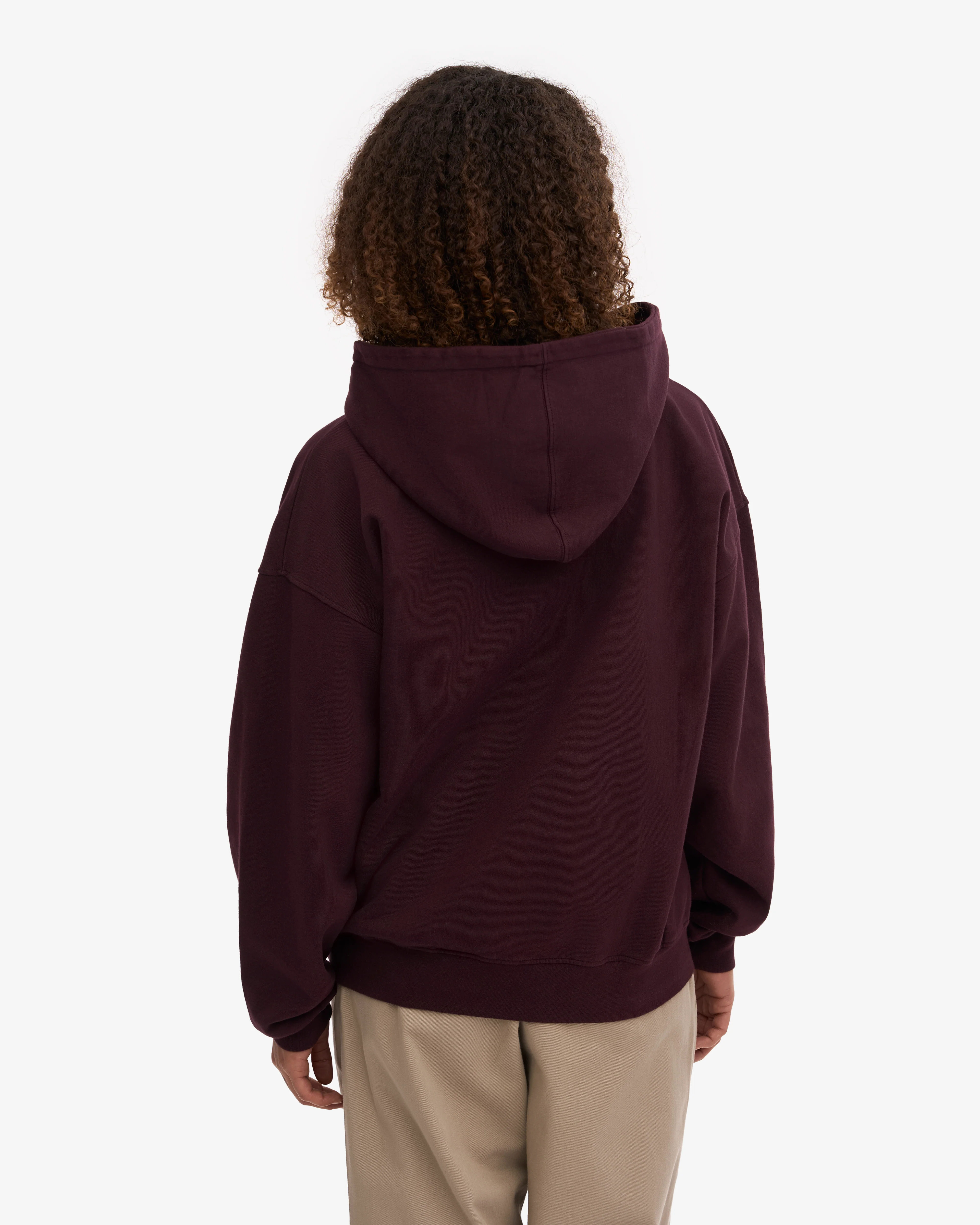Organic Oversized Hood - Oxblood Red