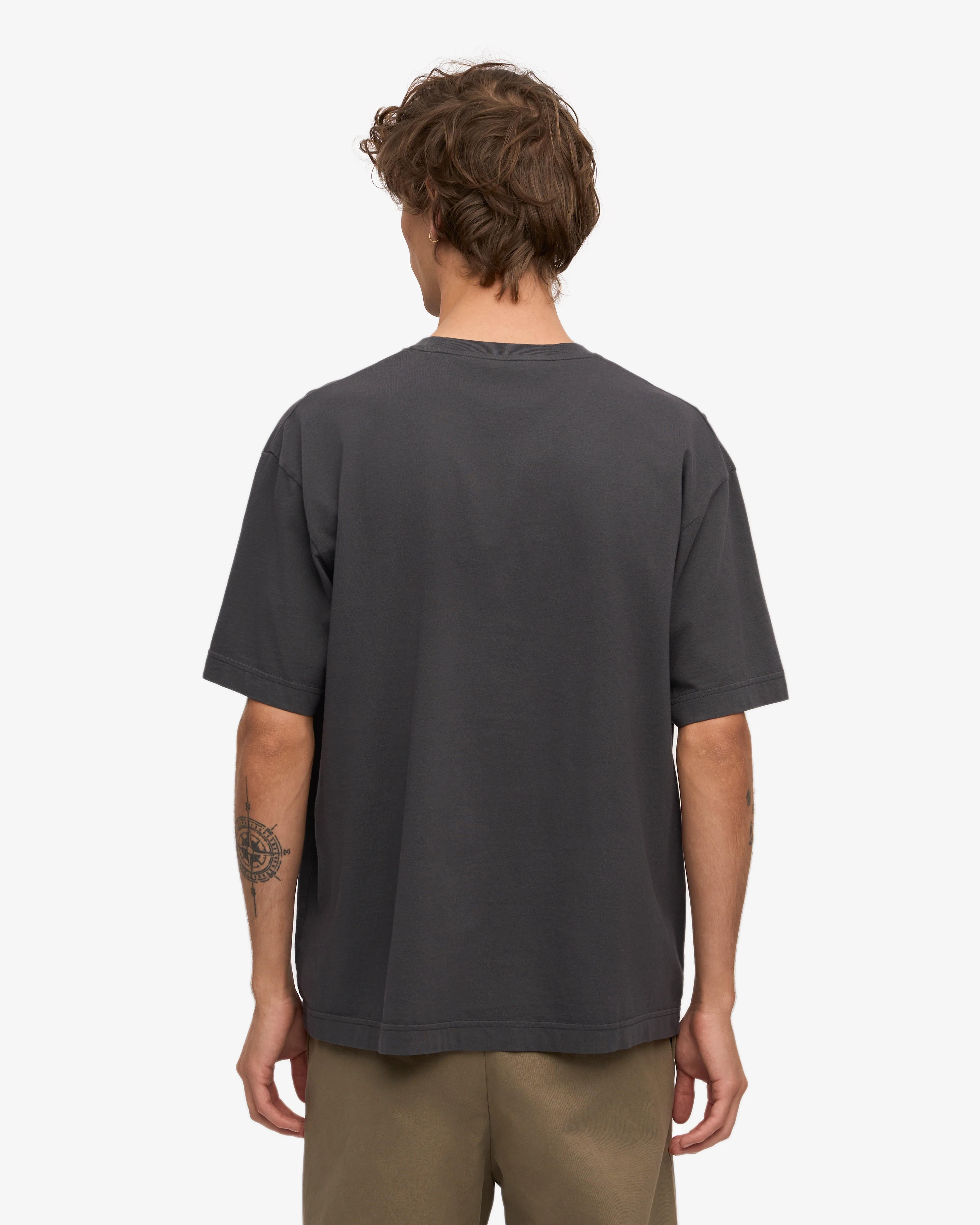 Oversized Organic T-Shirt - Lava Grey
