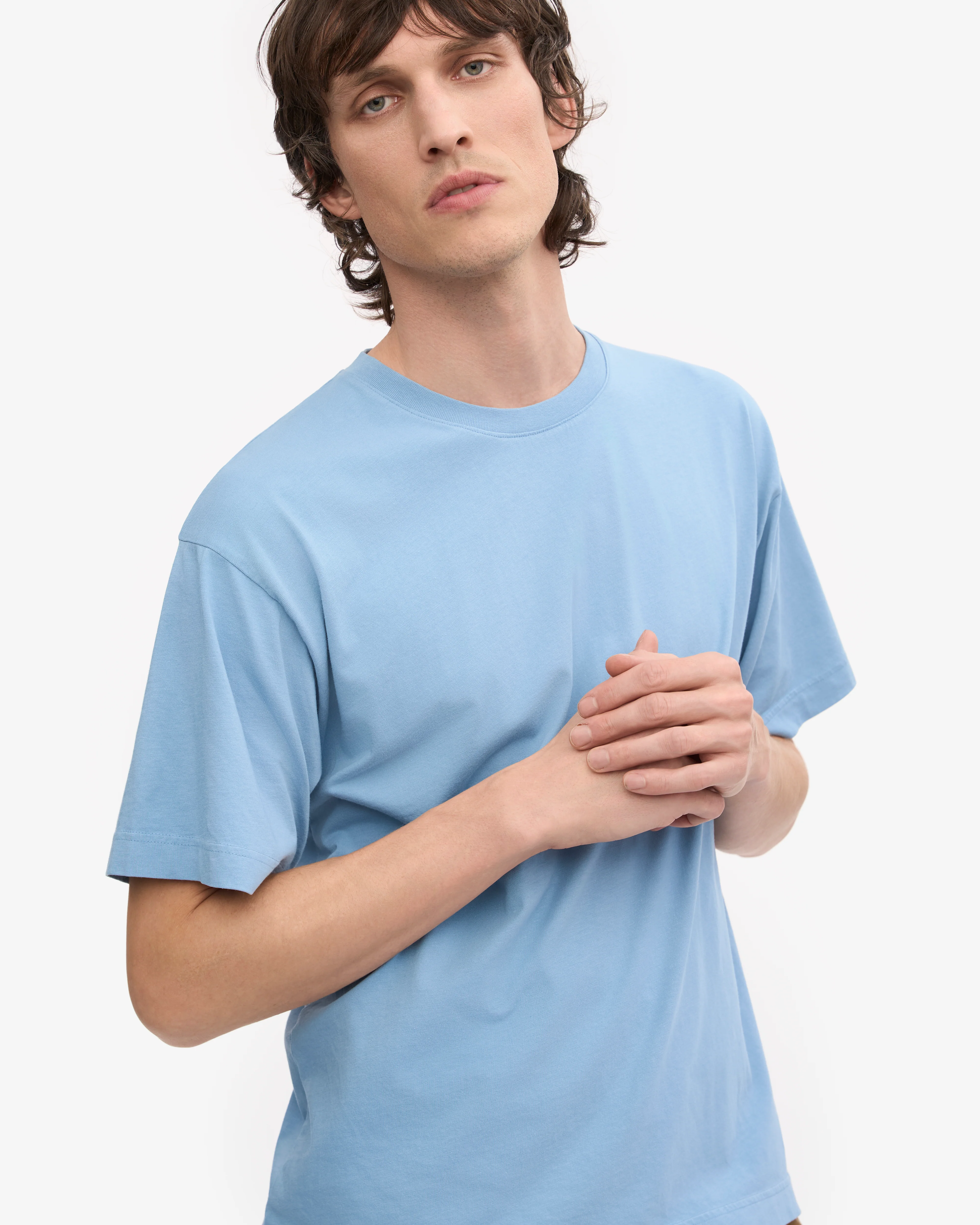 Oversized Organic T-Shirt - Seaside Blue