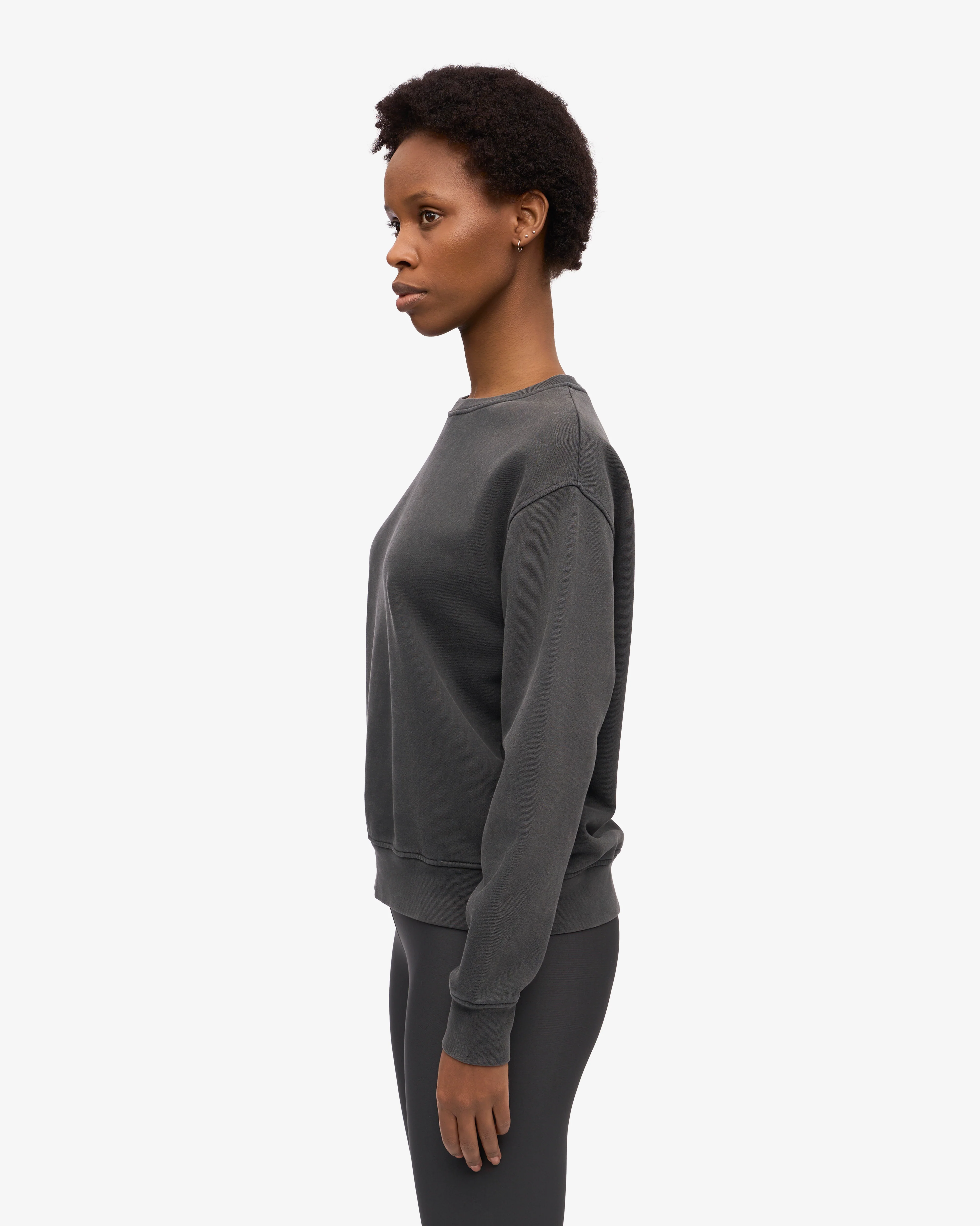 Women Classic Organic Crew - Faded Black