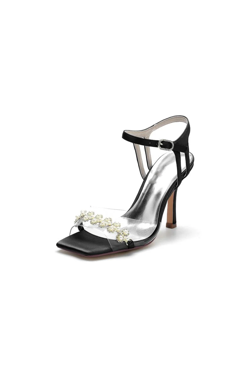 Open Toe Party Sandals with Pearl