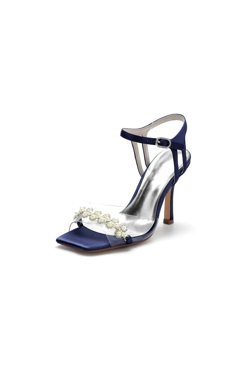 Open Toe Party Sandals with Pearl