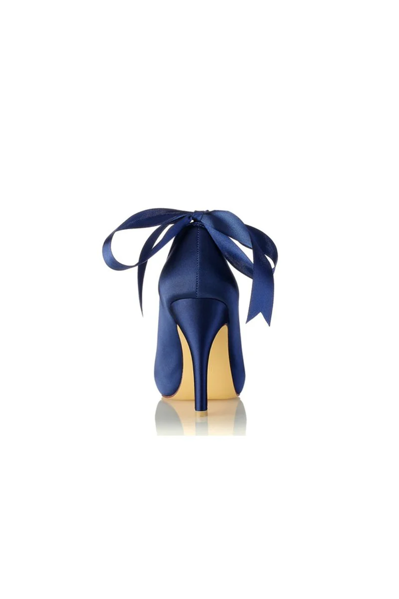 Chic Peep Toe Ribbons Faux Pearl Strap Pumps