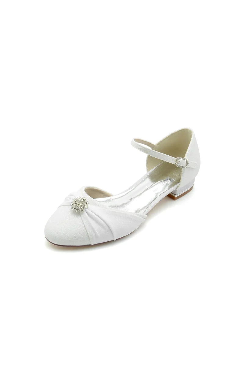 Gold Wedding Shoes with Rhinestone