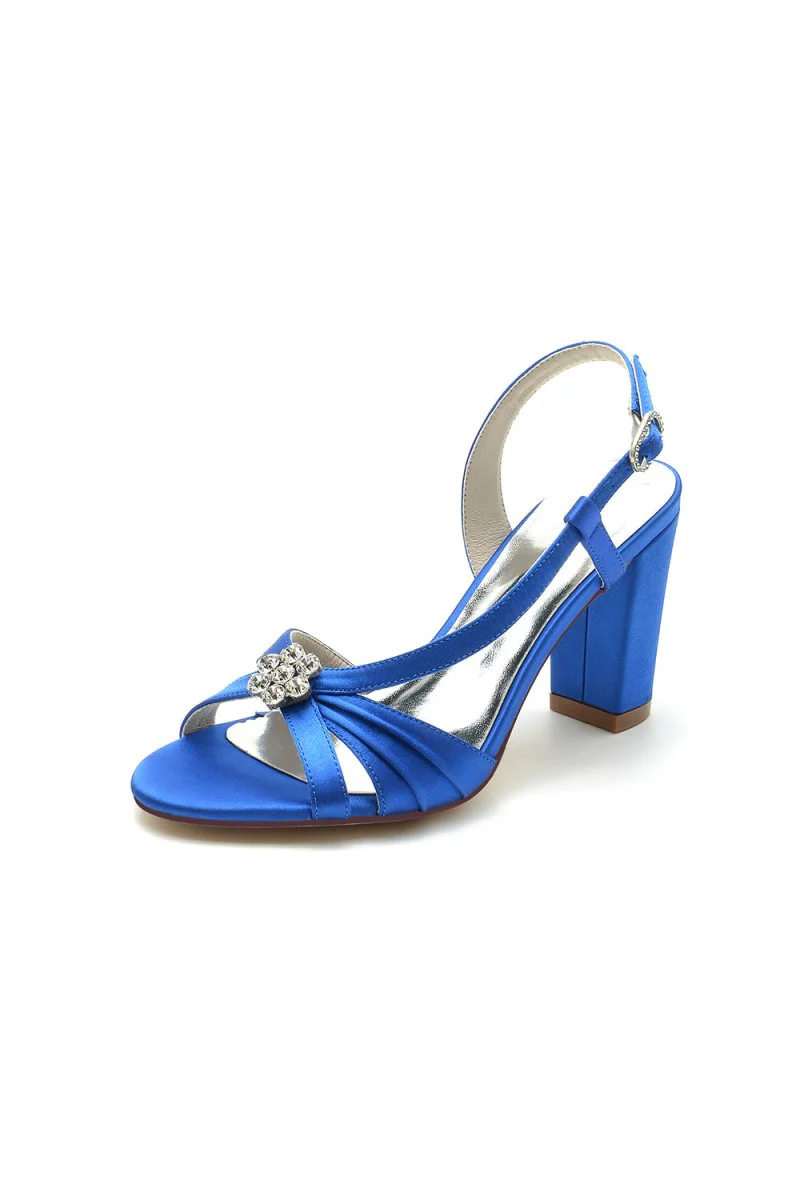 Slingback Strap Open Toe Block Heels