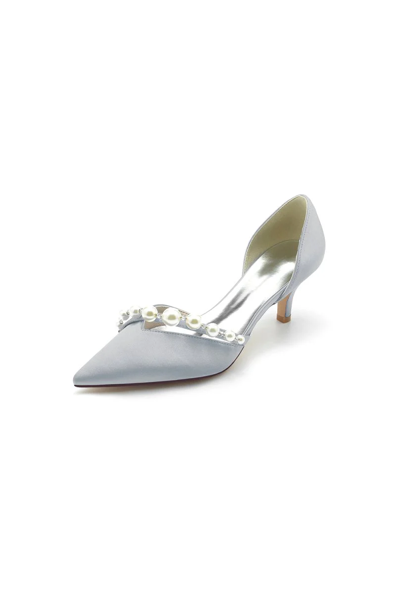 Pearl Pointed Toe Stiletto Heels