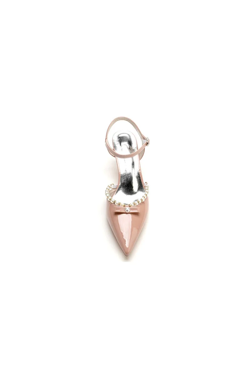 Pointed Toe Wedding Shoes with Pearl