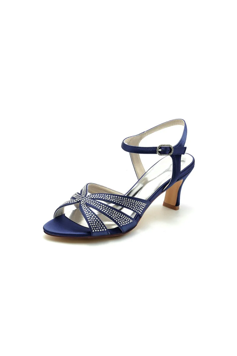 Glitter Crystal Wedding Sandals with Beaded