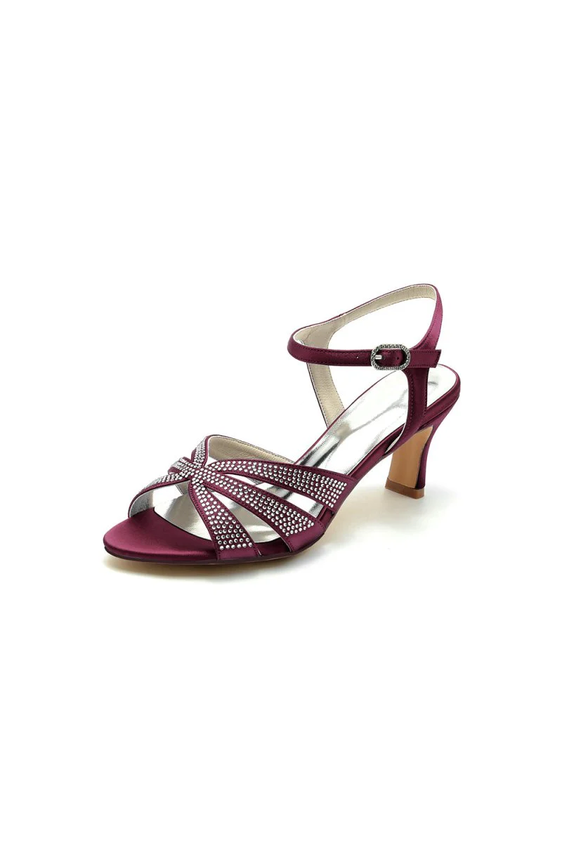 Glitter Crystal Wedding Sandals with Beaded