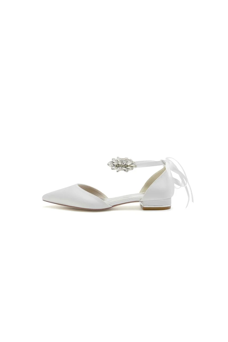 Champagne High Heels with Ornate Crystal and Pearl Accent