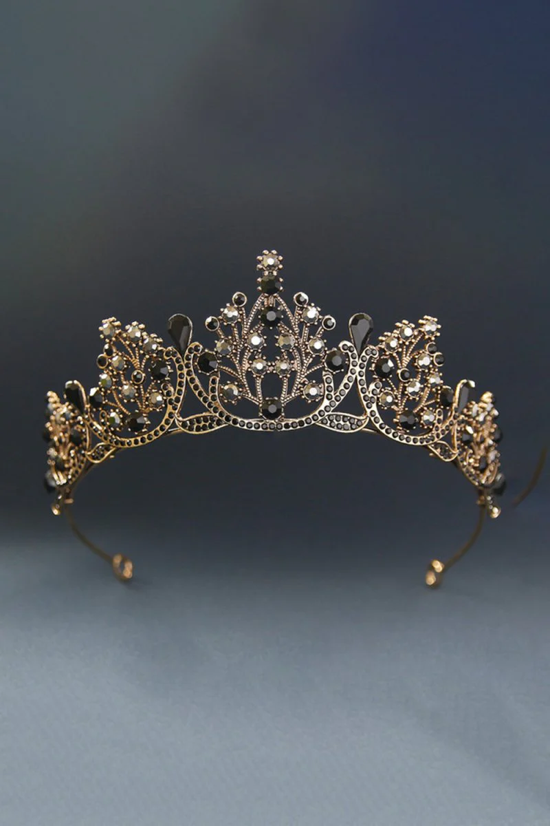 Bronze Princess Rhinestone Crowns for Women