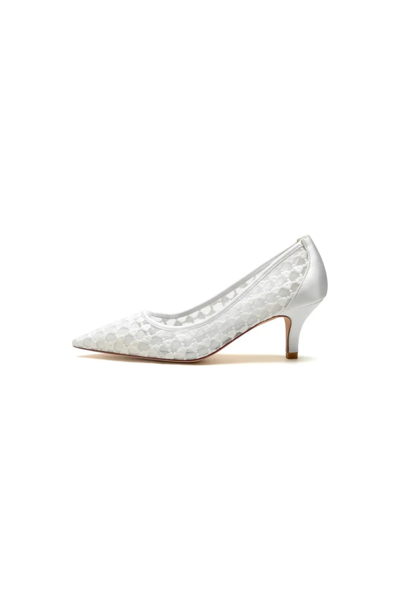 Lace Pointed Toe Wedding Stiletto Heels