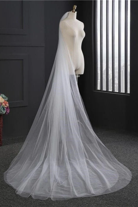 Long Two-Tier Tulle Bridal Veil Wedding Veil