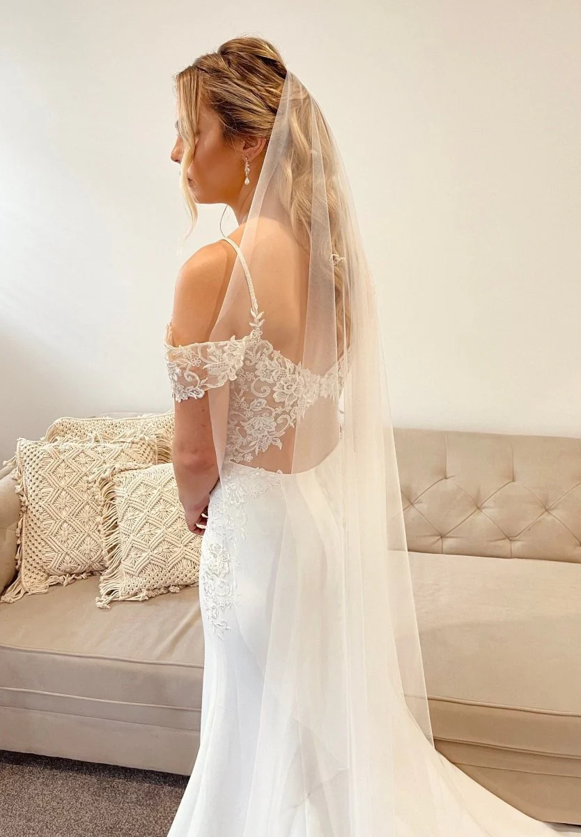 Vintage Ultra Modern Sheer Bridal Veil Wedding Veil