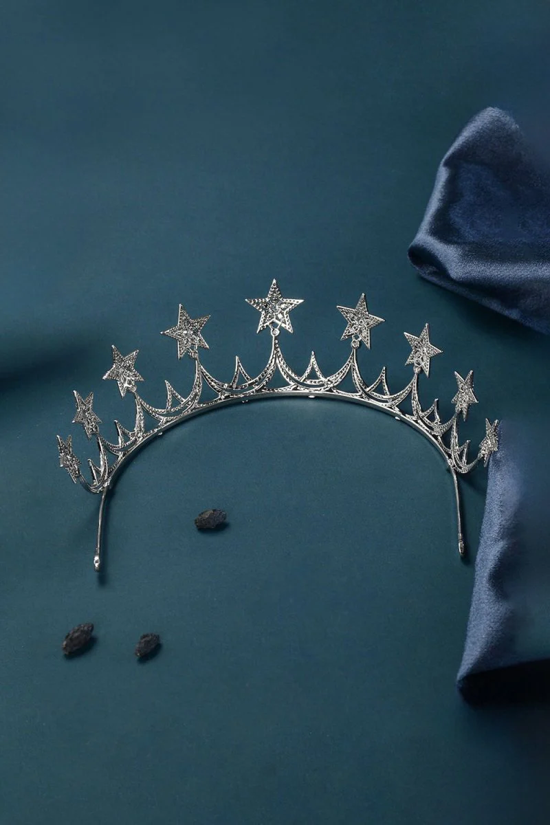 Silver Starry Zircon Tiara