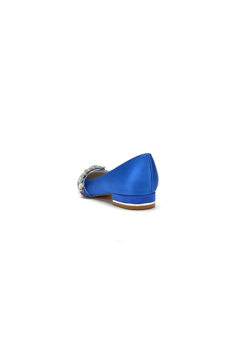 Chic Rhinestone Pointed Toe Kitten Heels