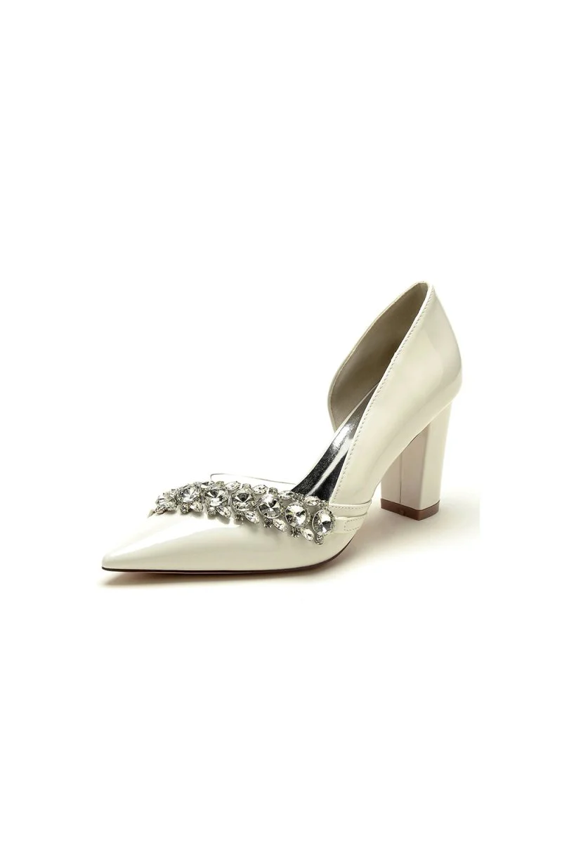 Black High Heels with Crystal Embellishments