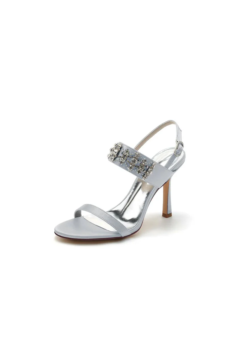 Rhinestone Beaded Ankle Straps Party Shoes